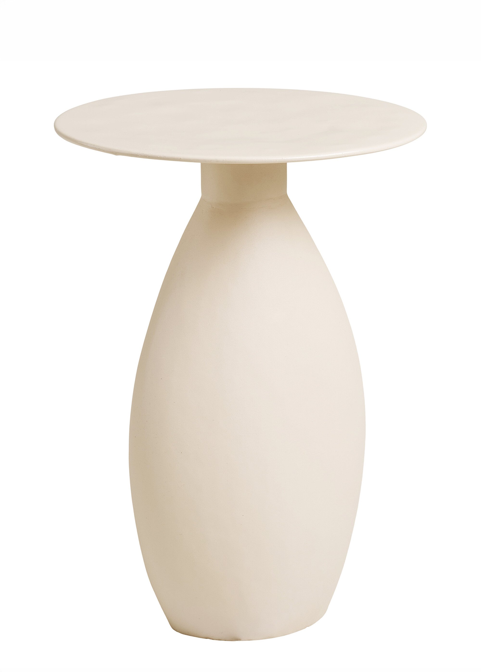 Table d'appoint émaillée haut. 50cm CALAIS BLANC CASSE HN-2151500 DE1