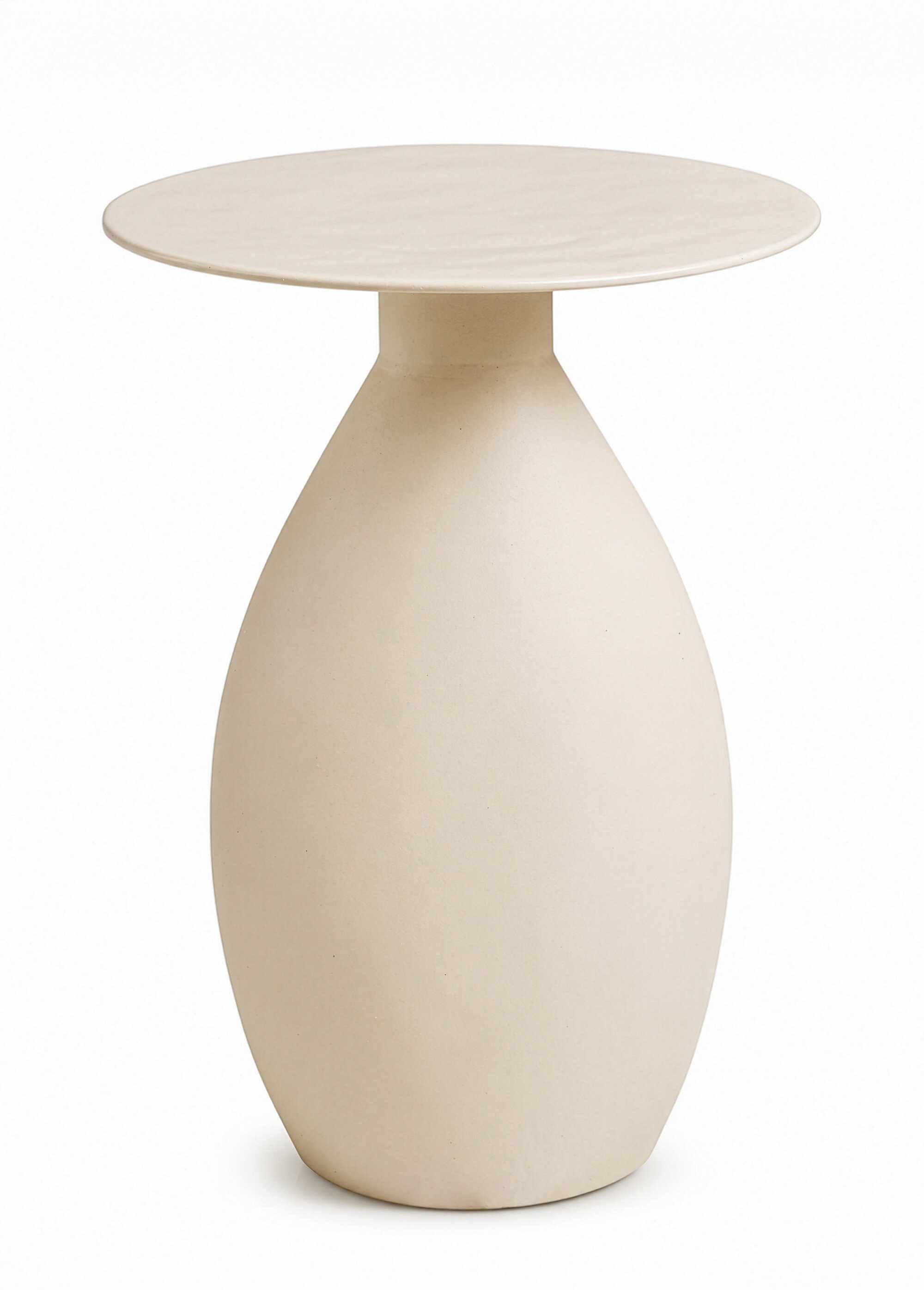 Table d'appoint émaillée haut. 50cm CALAIS BLANC CASSE HN-2151500 FA1