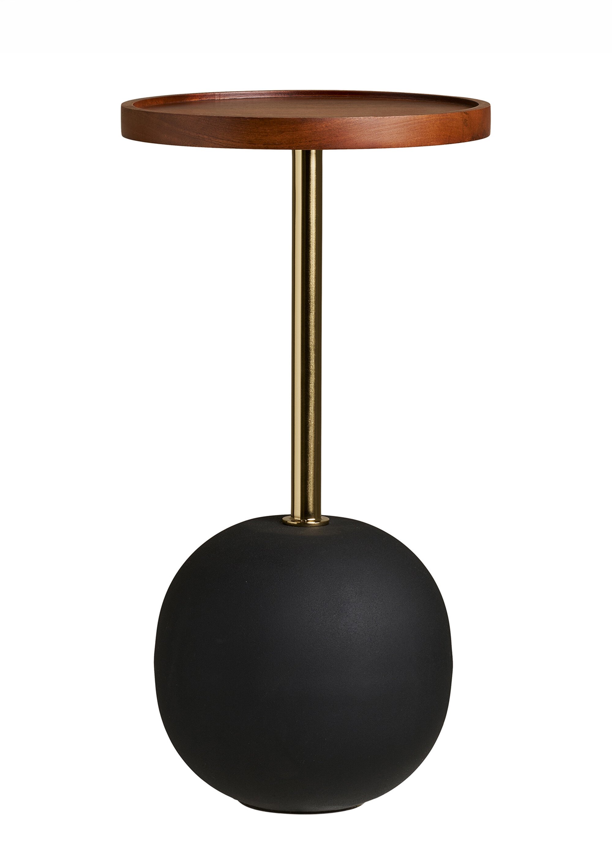 Table d'appoint métal et bois SIRONE BEIGE HN-2151055 DE1