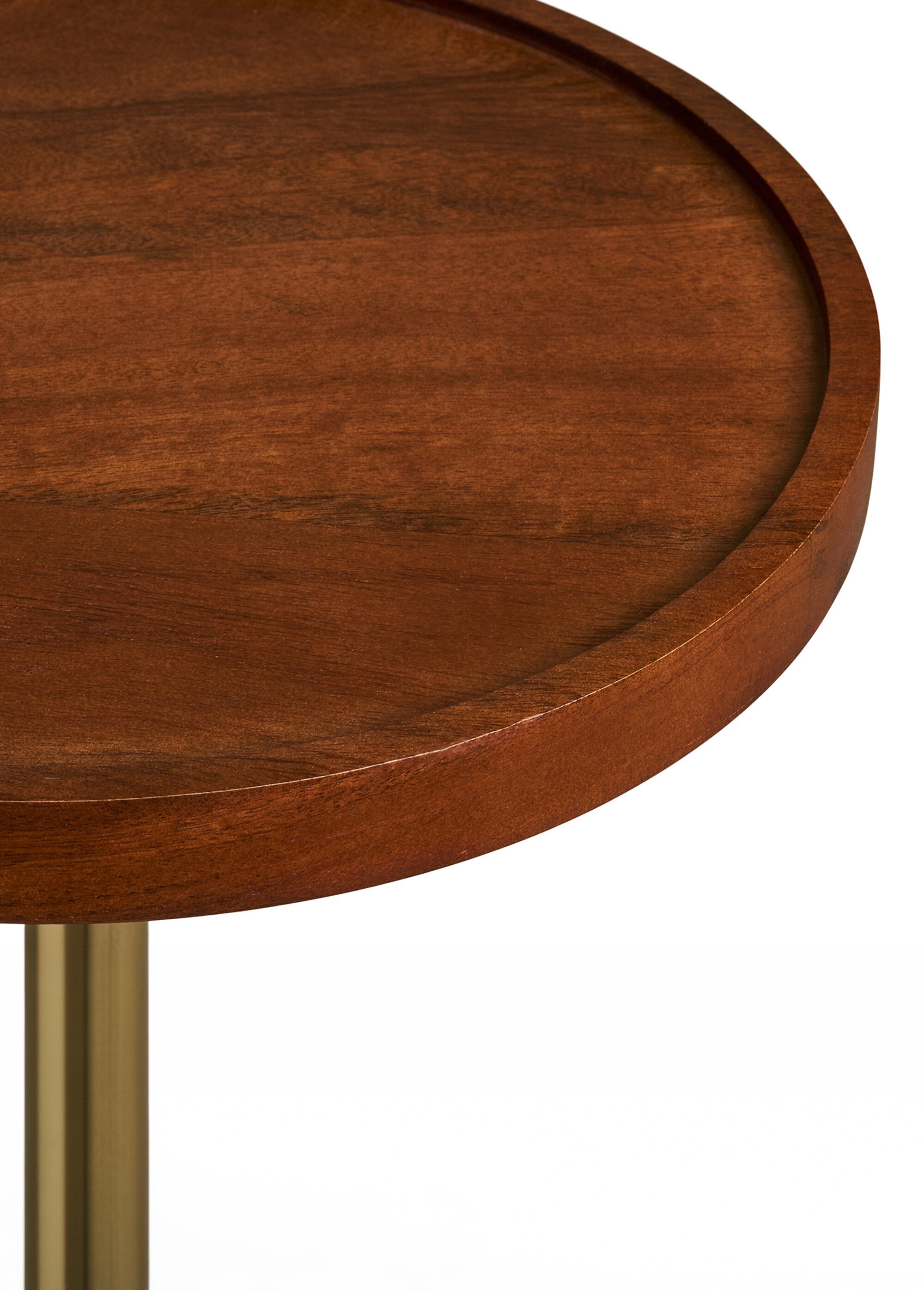 Table d'appoint métal et bois SIRONE BEIGE HN-2151055 DE2
