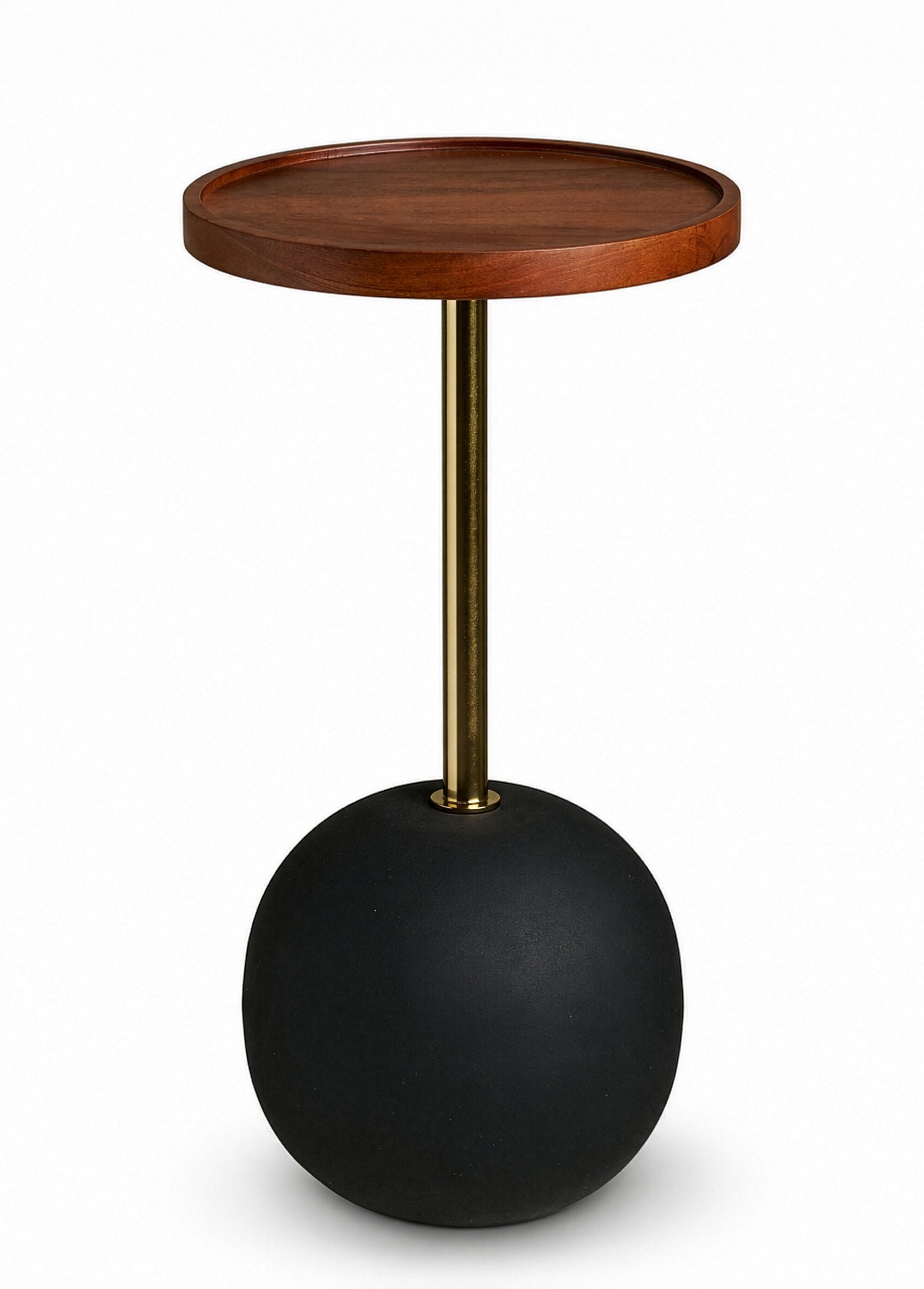 Table d'appoint métal et bois SIRONE BEIGE HN-2151055 FA1