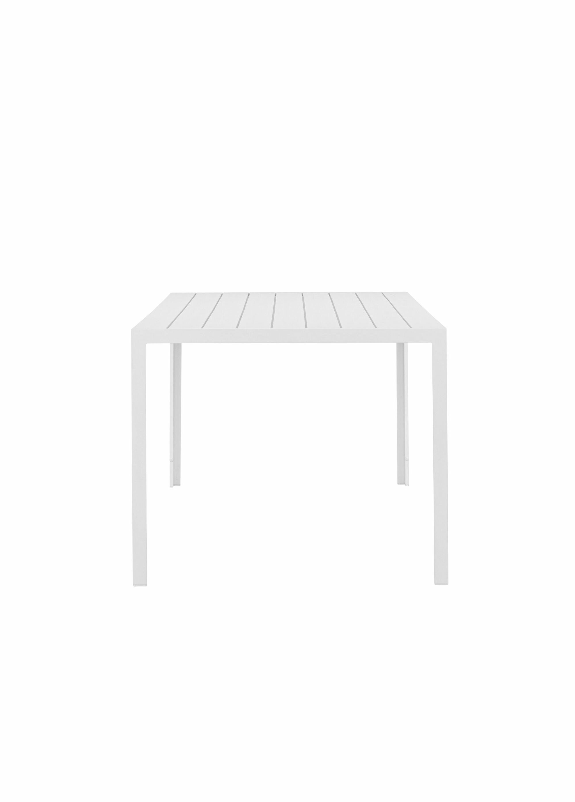Table jardin 8 pers, alu et bois laqué