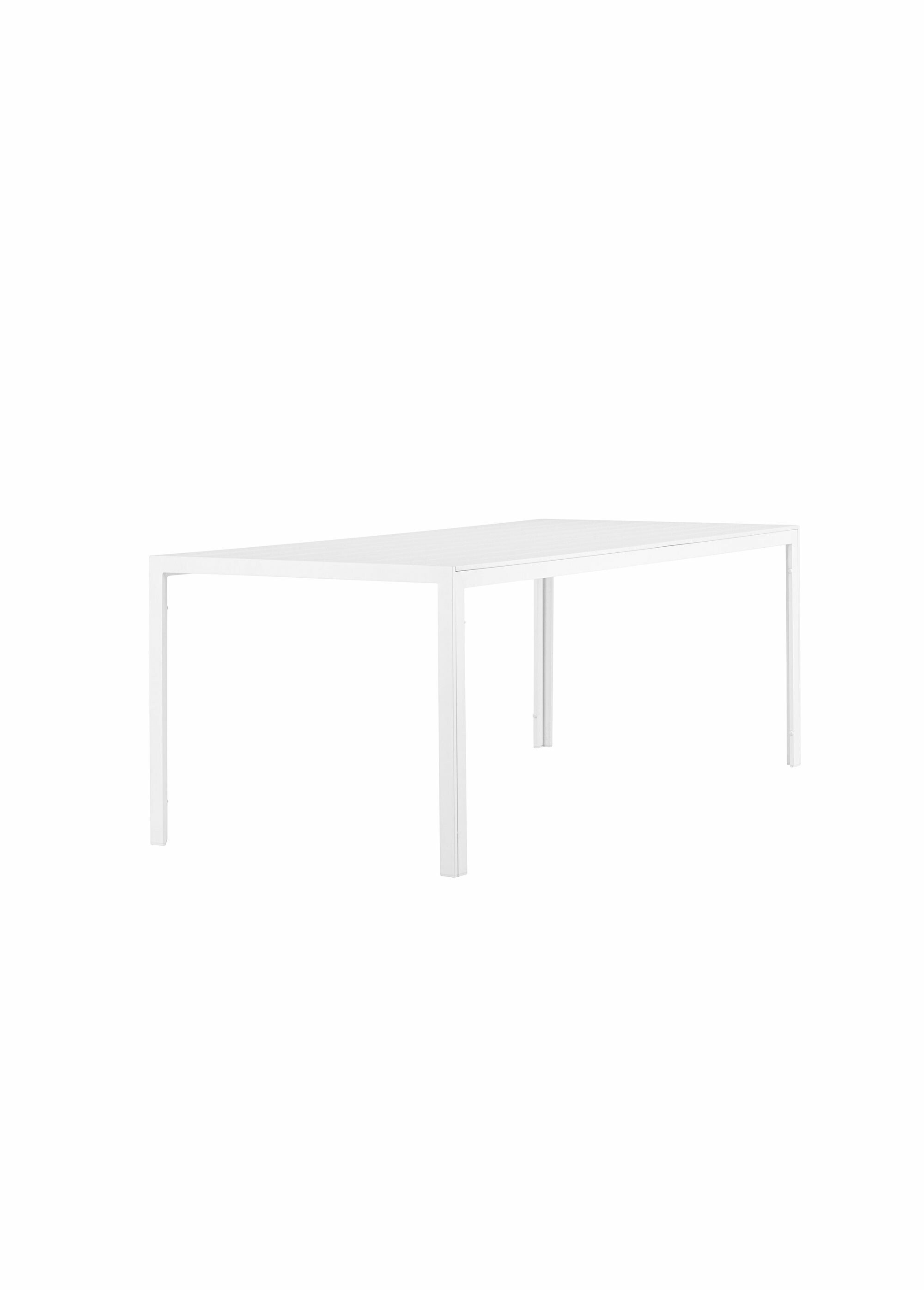 Table jardin 8 pers, alu et bois laqué BLANC VEN-1026-101 FA1