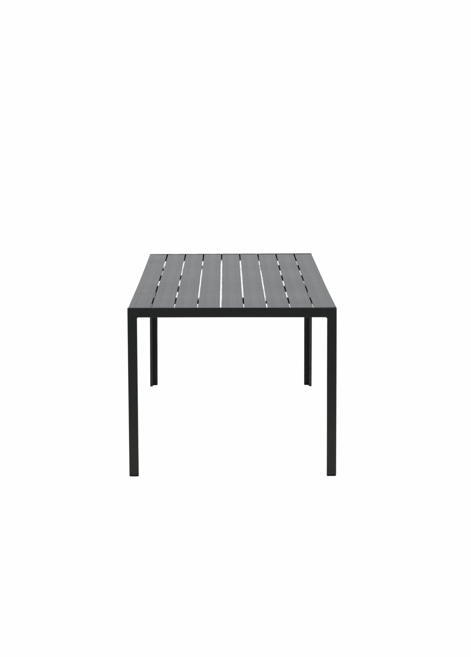 Table jardin 8 pers, alu et bois laqué