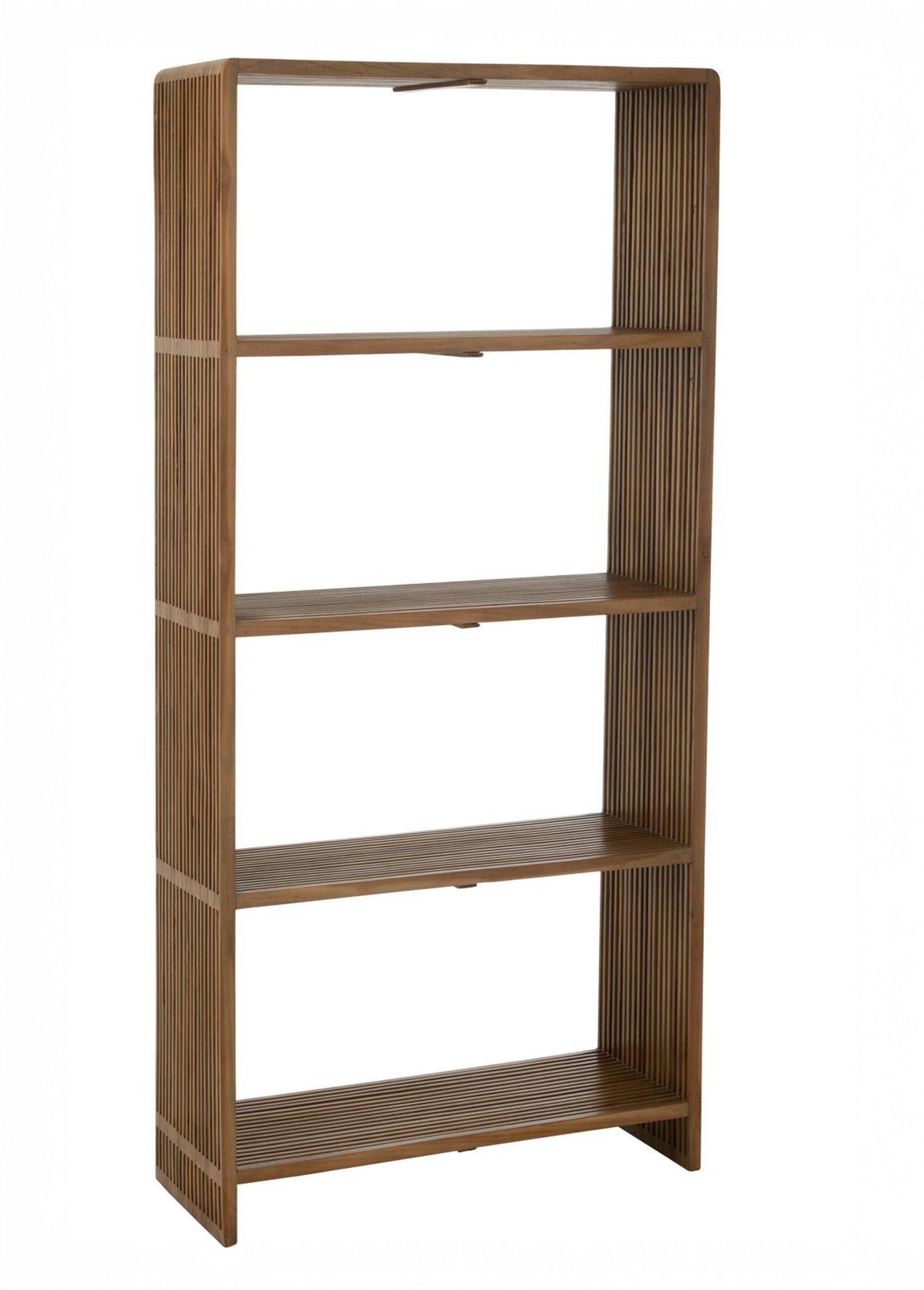 Bibliothèque en teck, design ajouré 2N BEIGE JP-40804 FA1