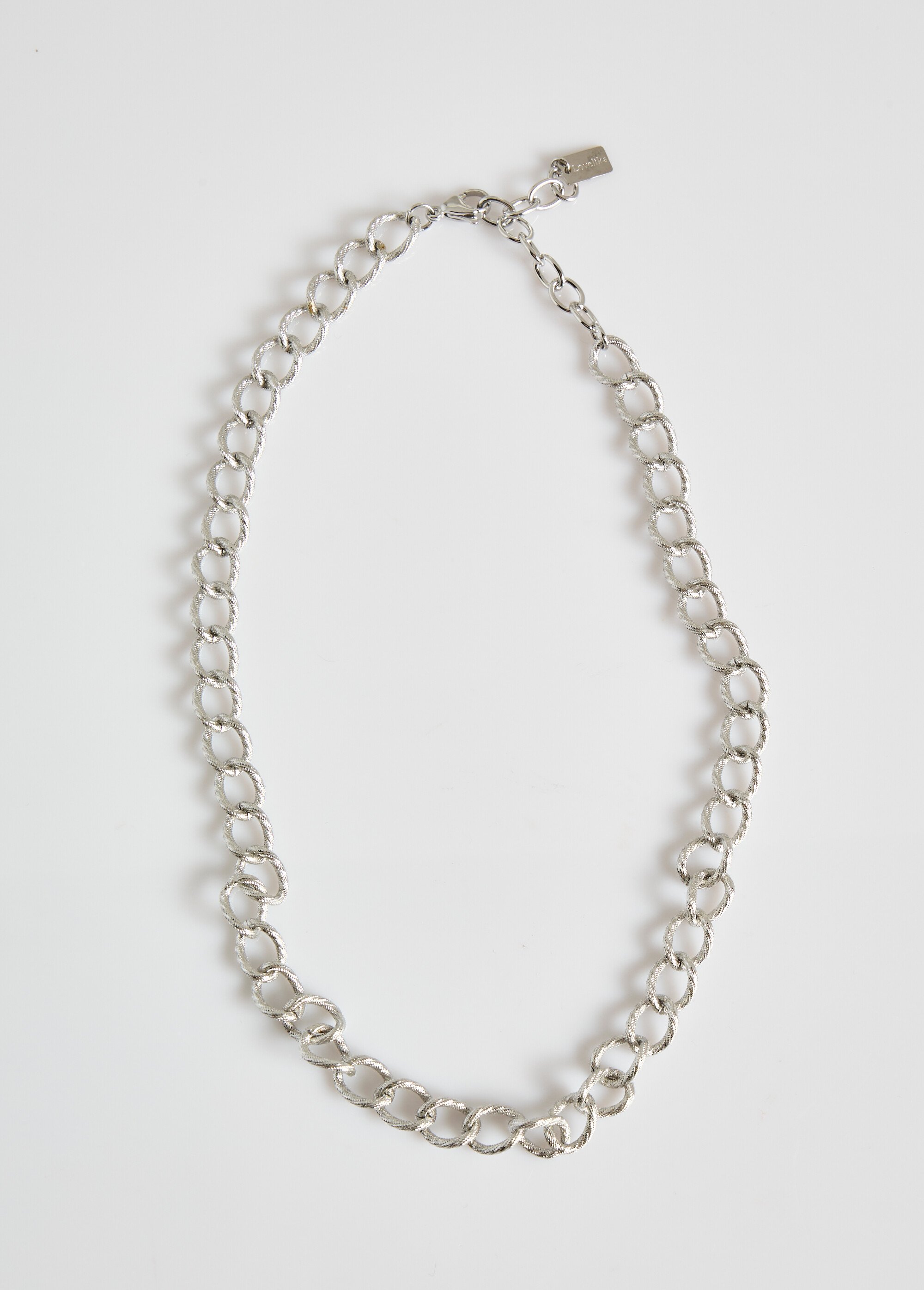 Collier gourmette ras de cou en acier