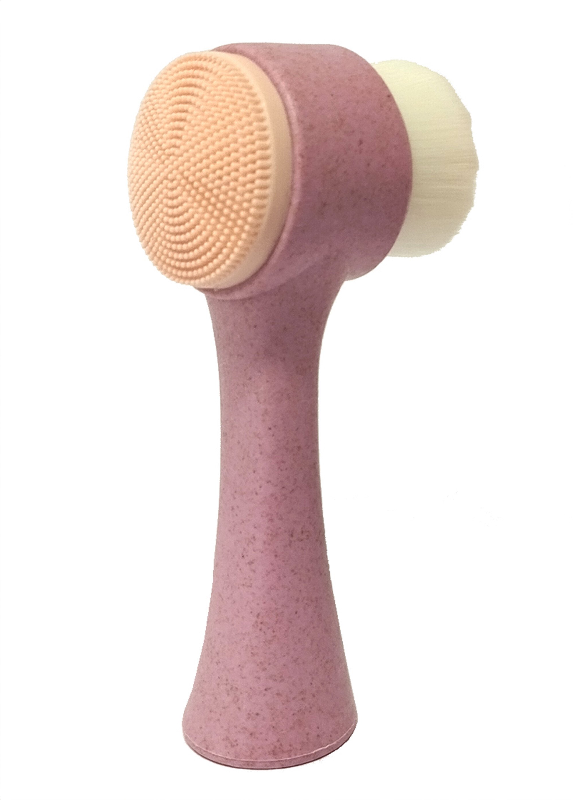 Brosse nettoyante visage double face silicone Rose GLOSSE DO1