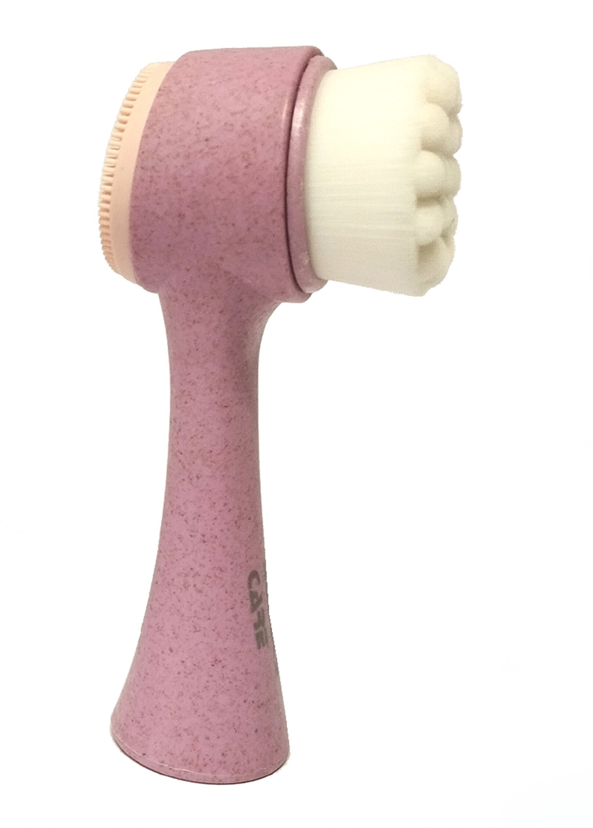 Brosse nettoyante visage double face silicone Rose GLOSSE FA1