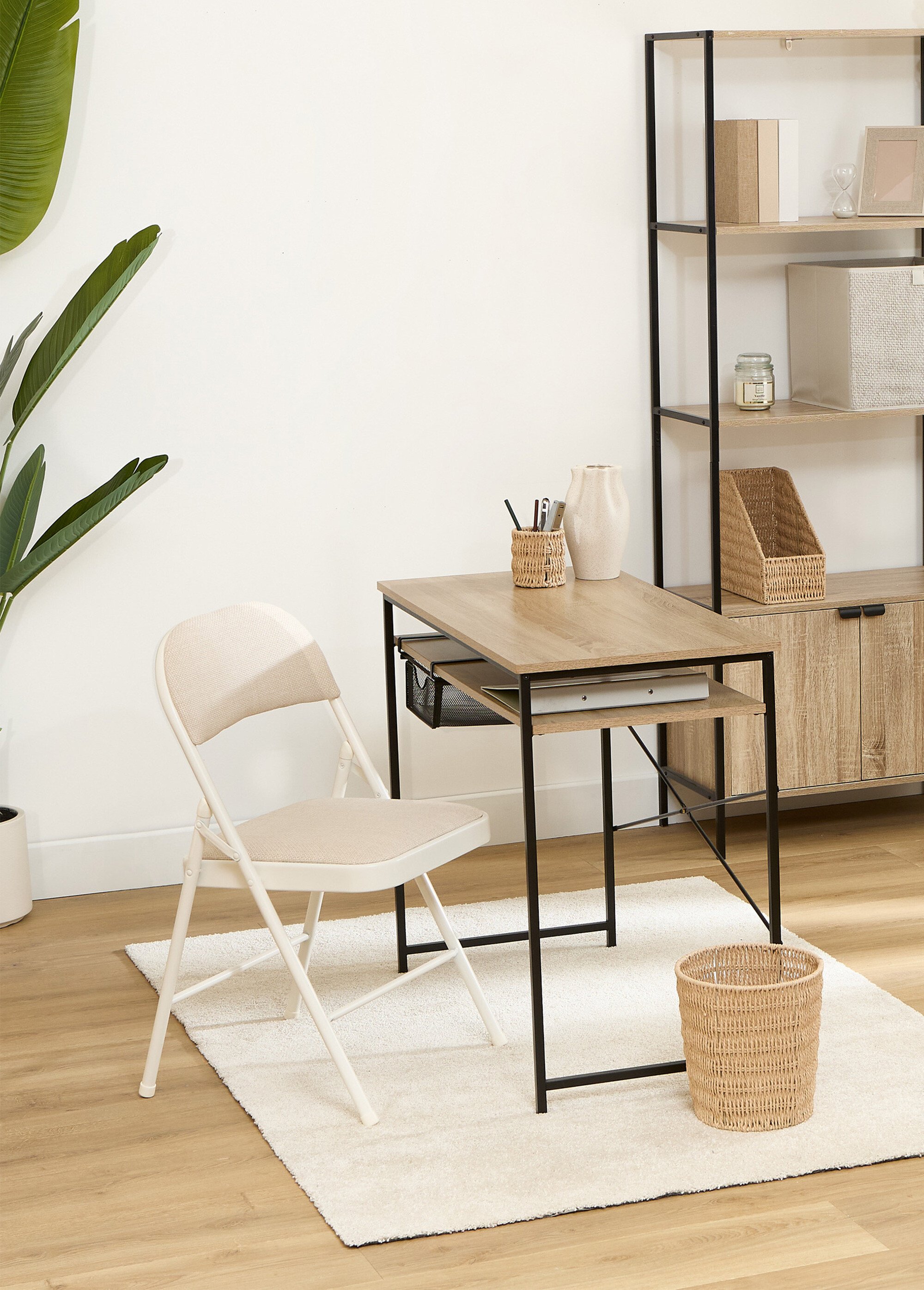 Chaise pliante, assise et dossier tissu CHINE BEIGE JJA-193555C SI1