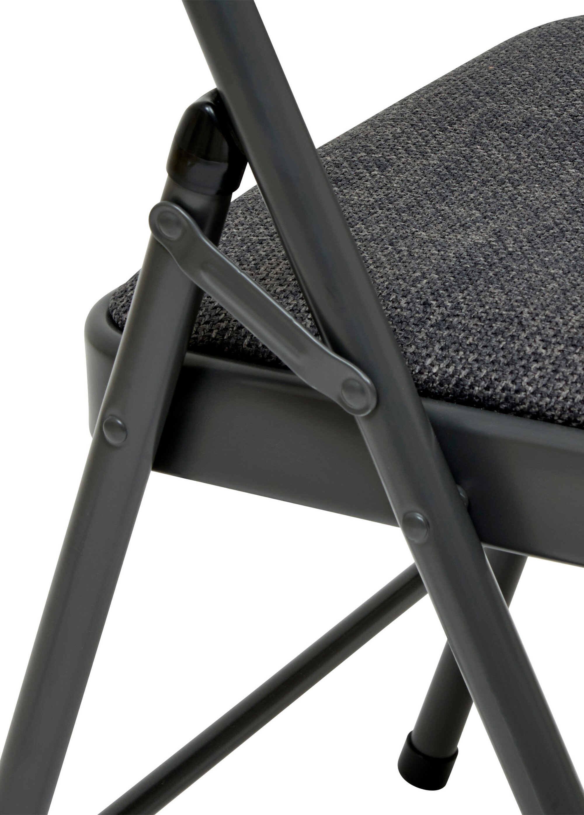 Chaise pliante, assise et dossier tissu GRIS JJA-193555C DE2