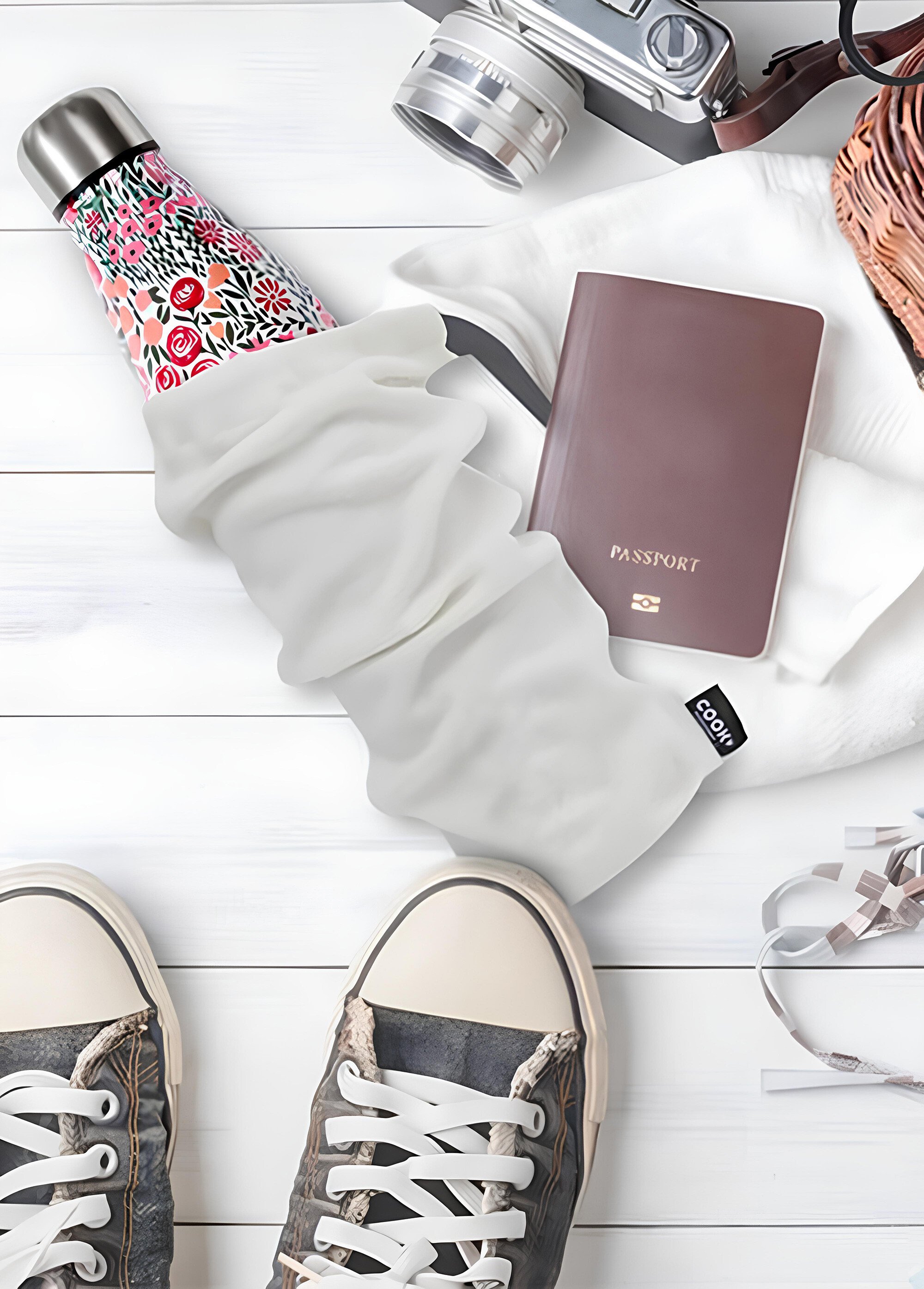 Coffret cadeau bouteille isotherme FLEURI CMP-KA4650 SI1