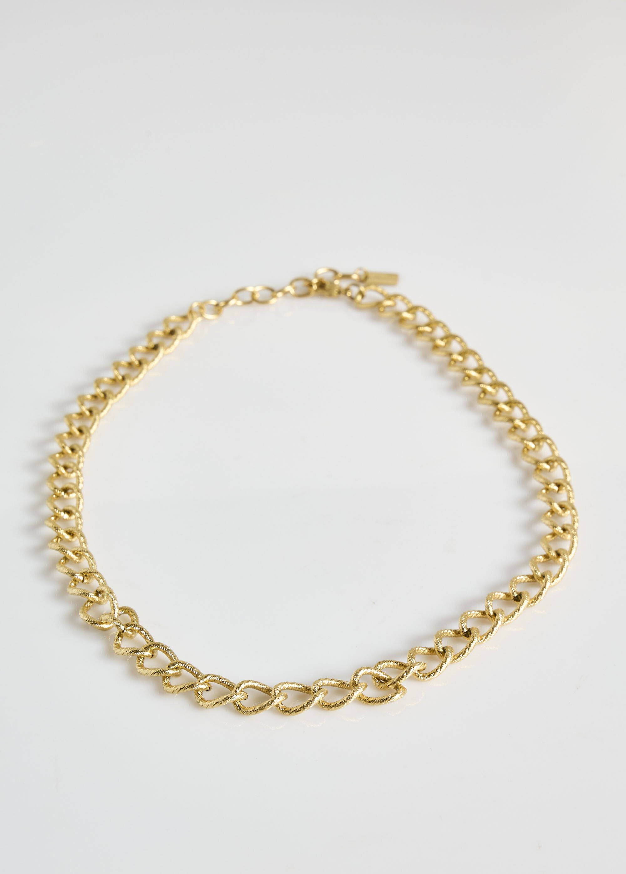 Collier gourmette ras de cou en acier Doré L08-266 DE2