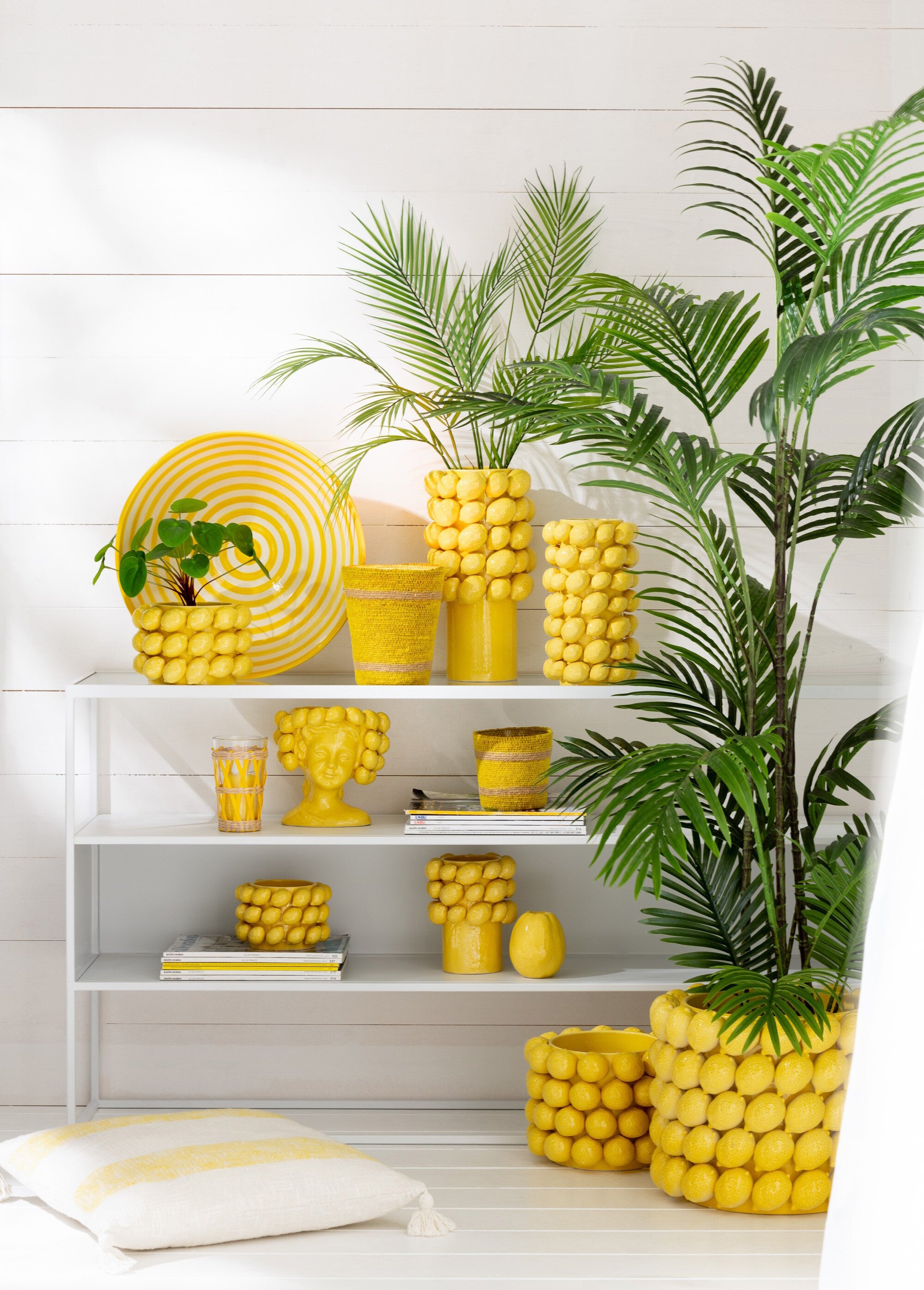 Console en métal et plateau verre, clair BLANC JP-46210 SI1