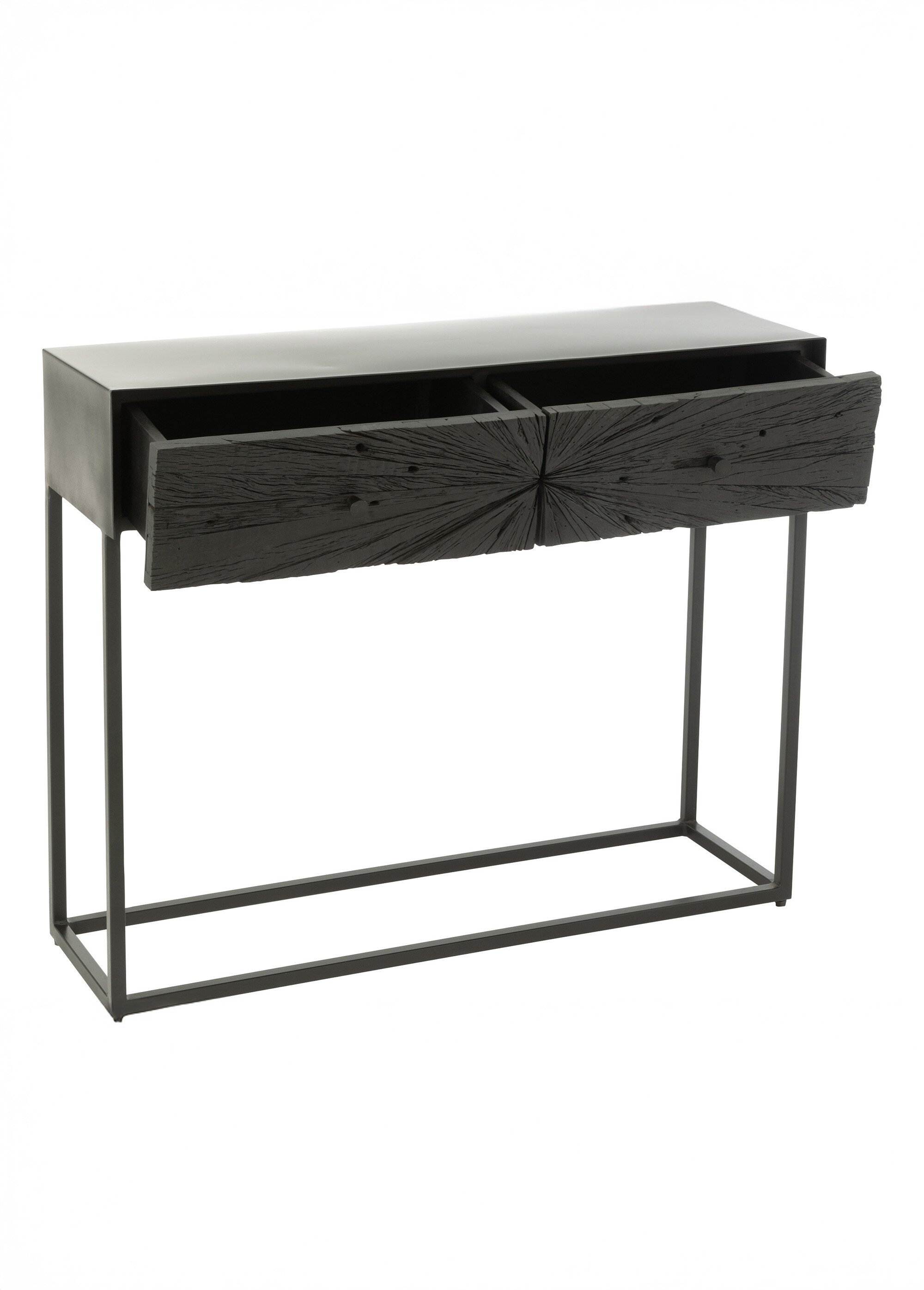 Console teck façade décor perspective NOIR JP-37755 DE1