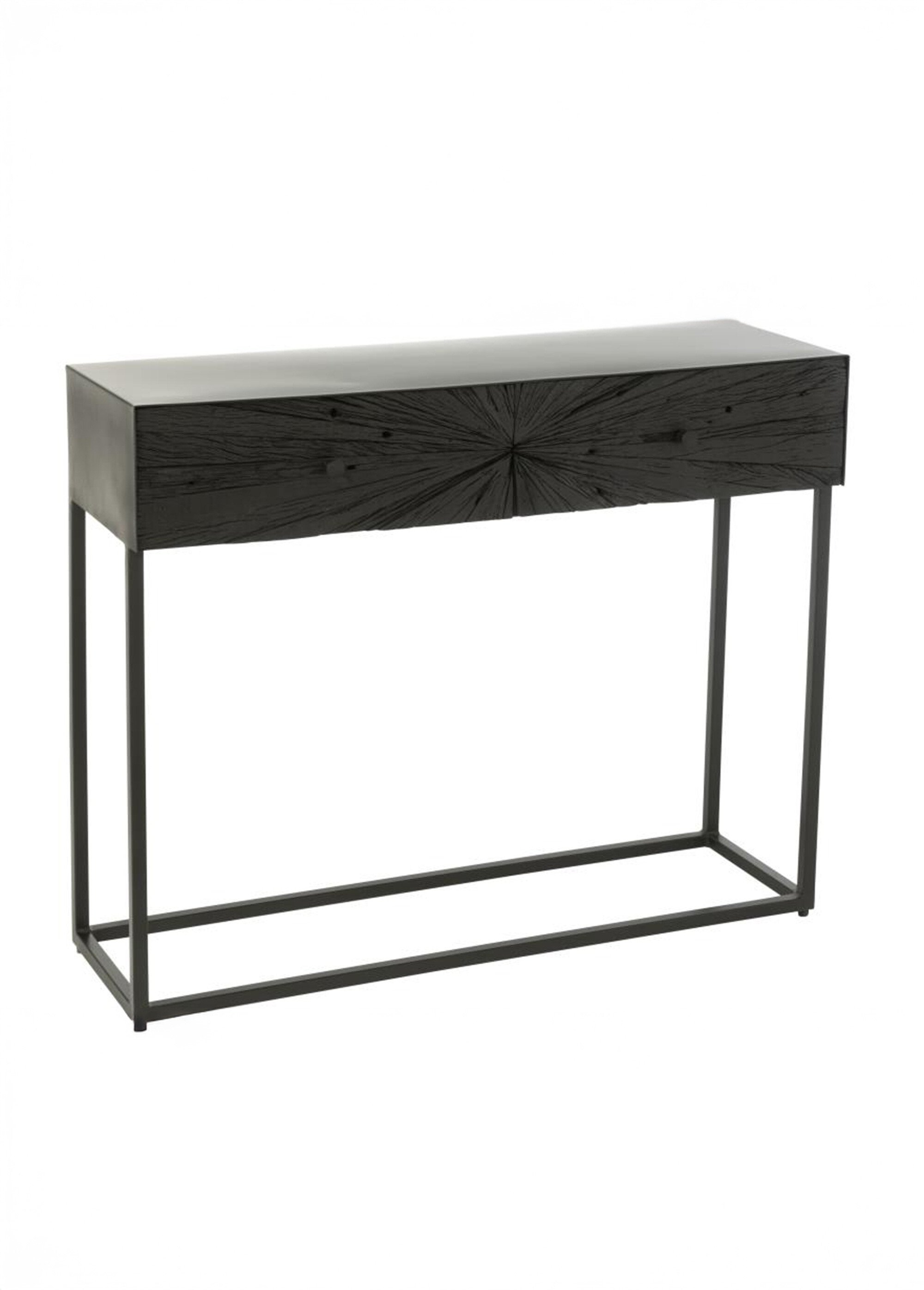 Console teck façade décor perspective NOIR JP-37755 FA1