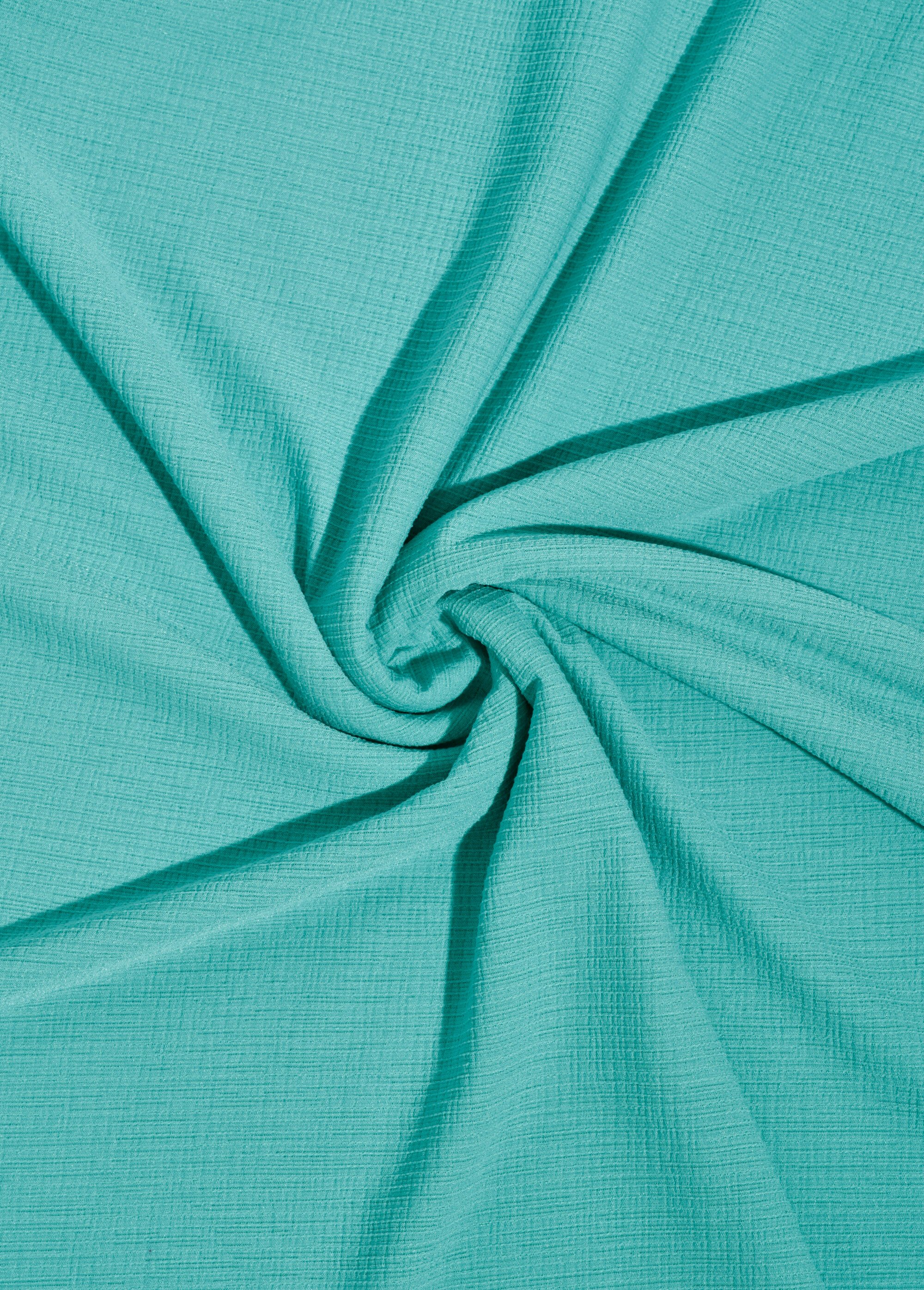 Coupon tissu habillement, jersey ligné1T VERT COT128297 FA1