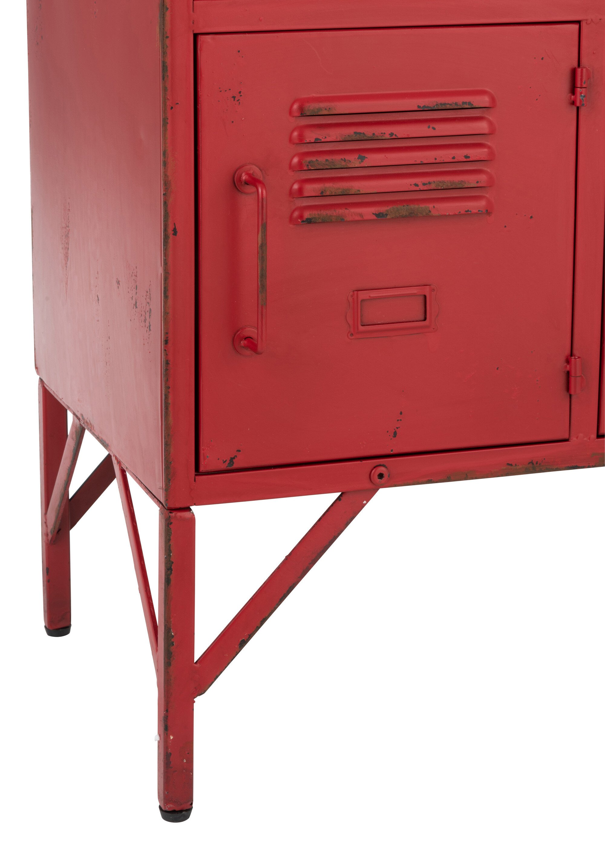 Etagère casiers métal type industriel 2R ROUGE JP-97861 DE2