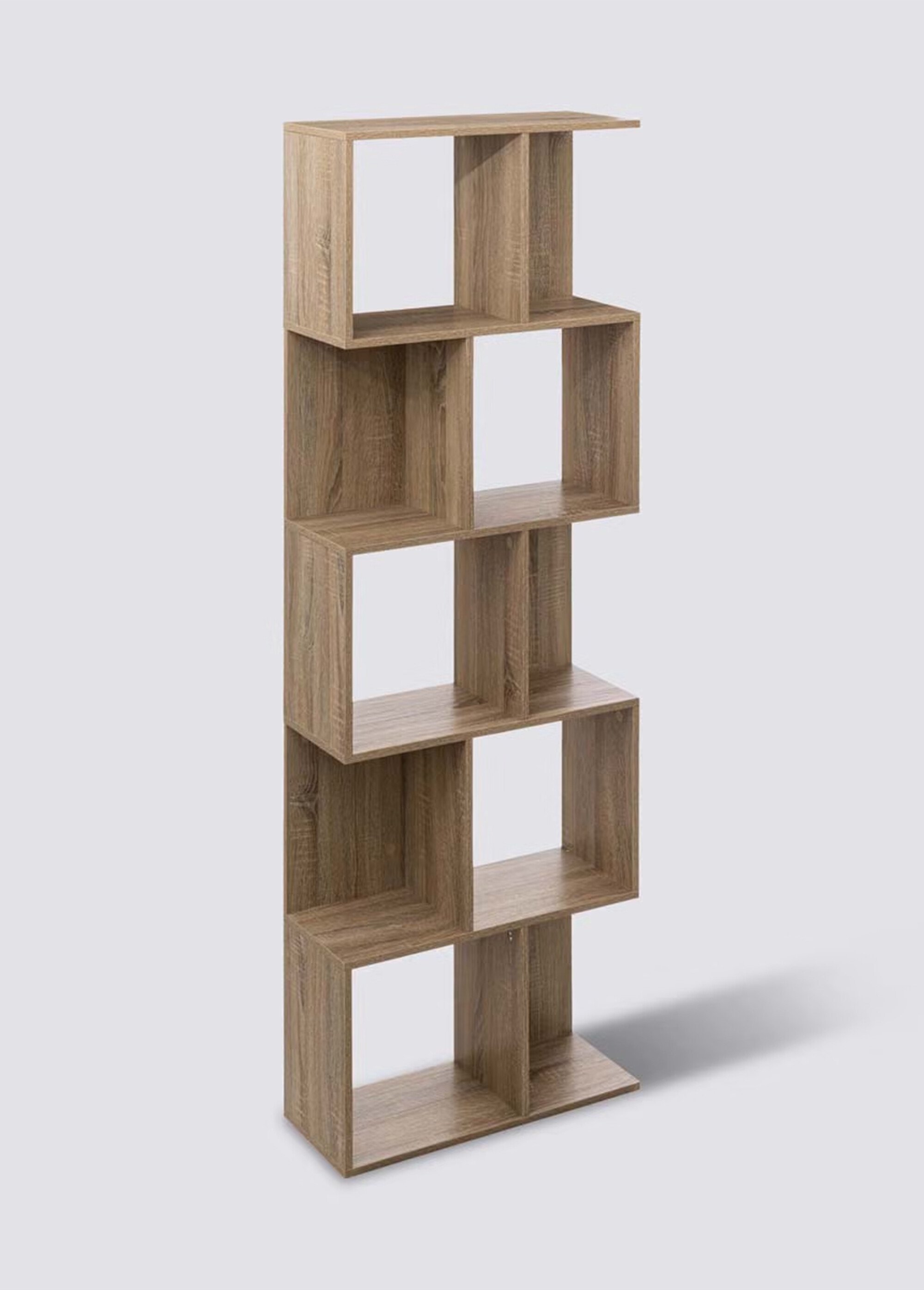 Etagère double cases avec décor bois BEIGE JJA-193520 FA1