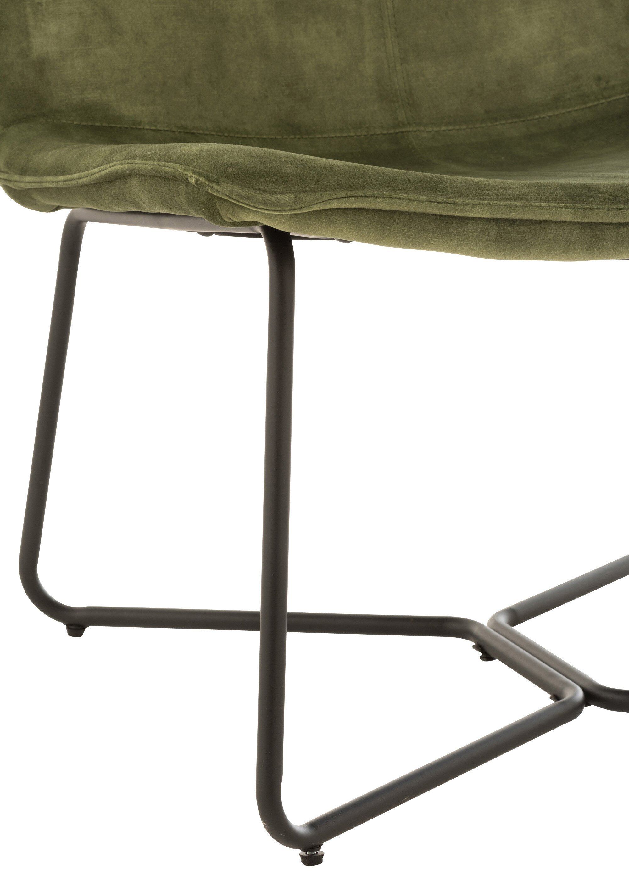 Fauteuil épuré, large assise velours VERT JP-19519 DE1