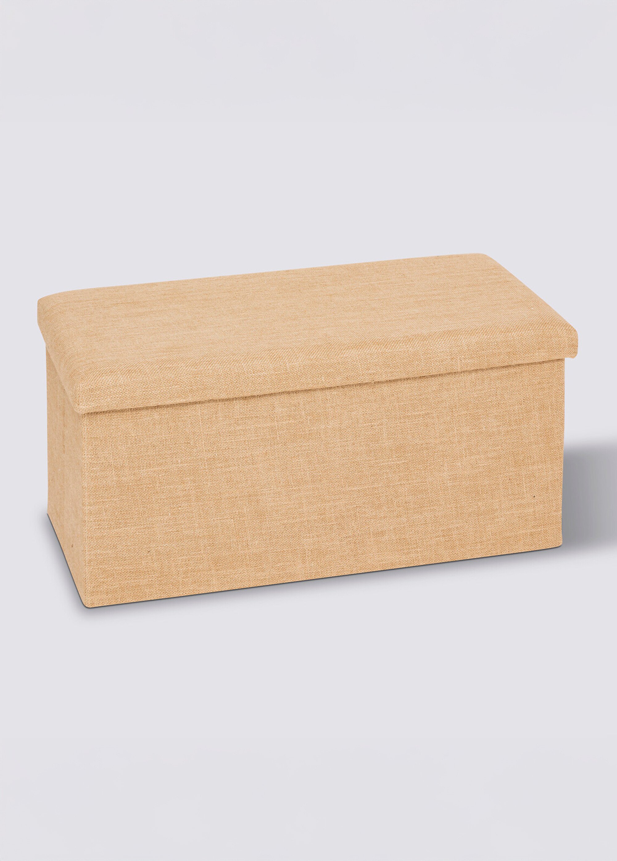 Grand pouf de rangement en toile de jute BEIGE JJA-205555 FA1