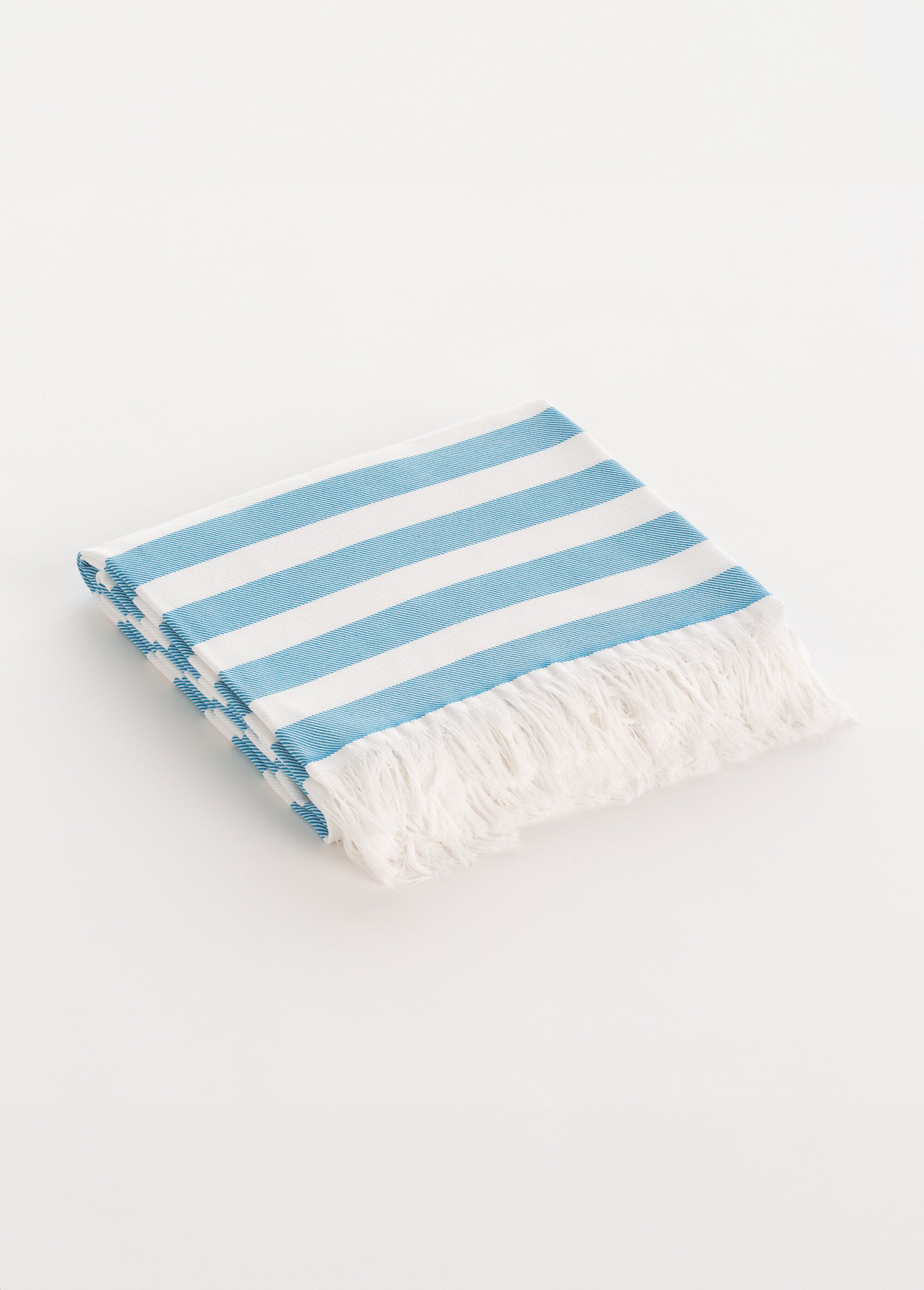 Grande fouta de plage rayée en coton