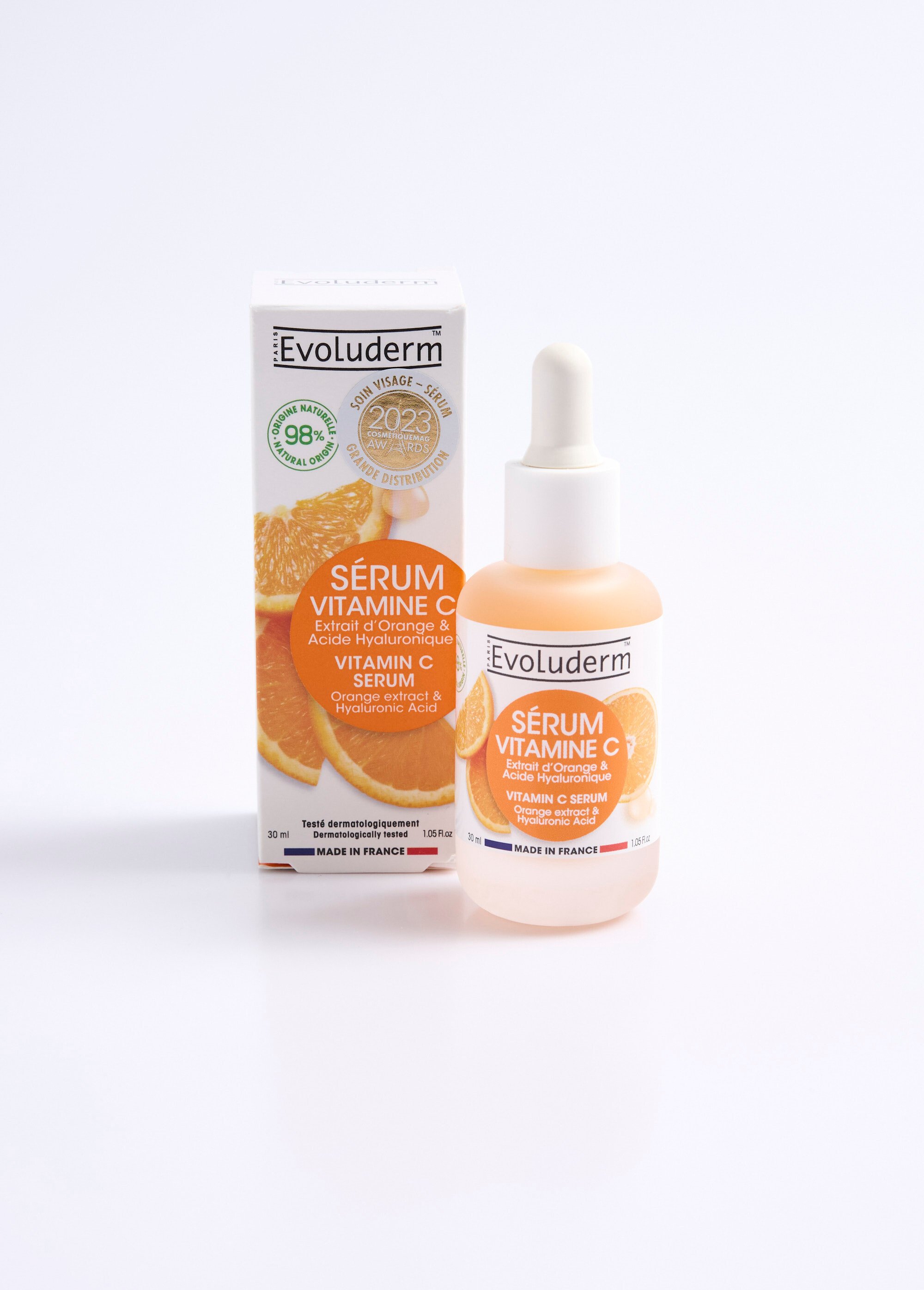 Sérum vitamine C et acide hyaluronique Orange EVOSERUM FA1