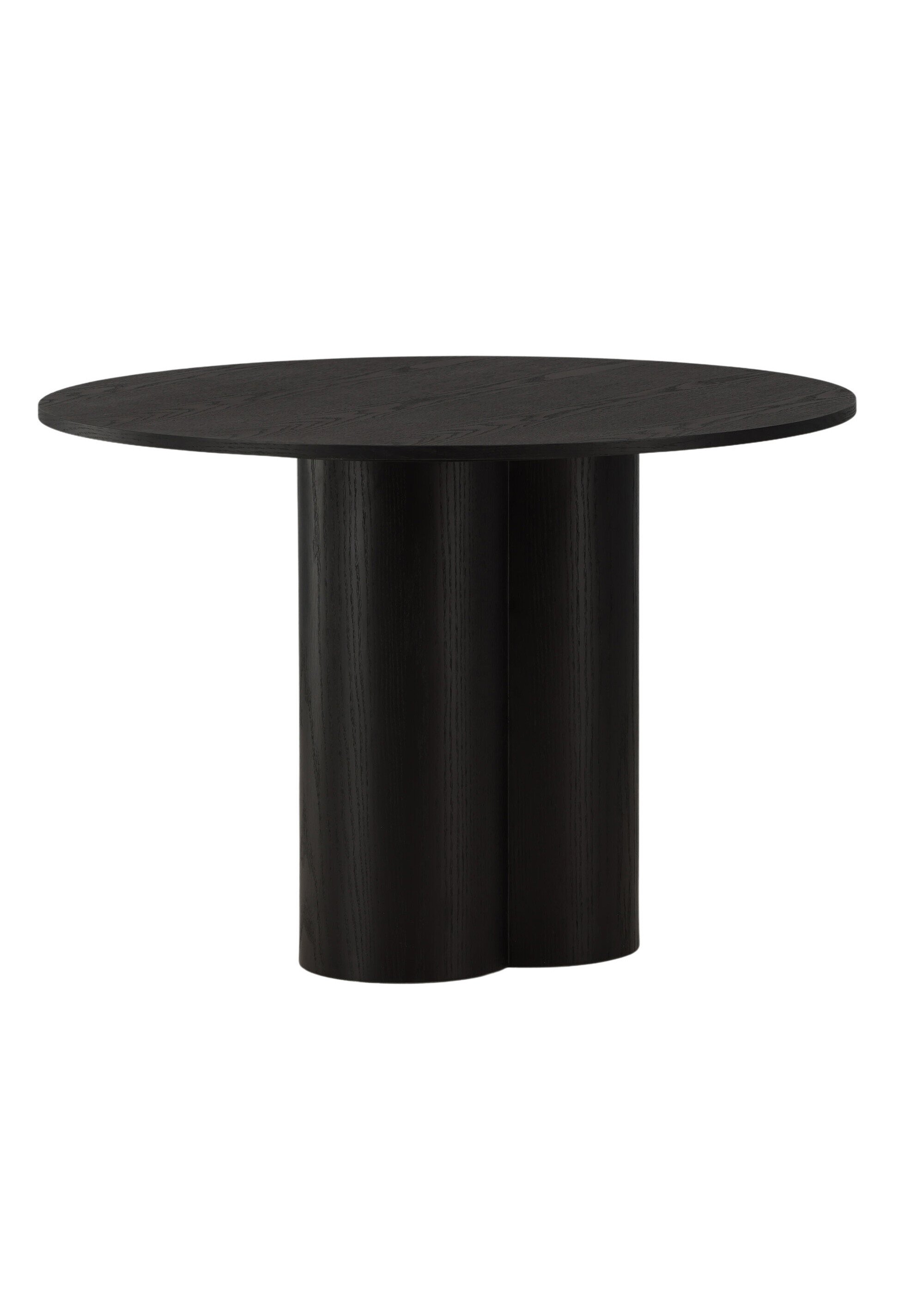 Table à manger bois foncé pied fantaisie