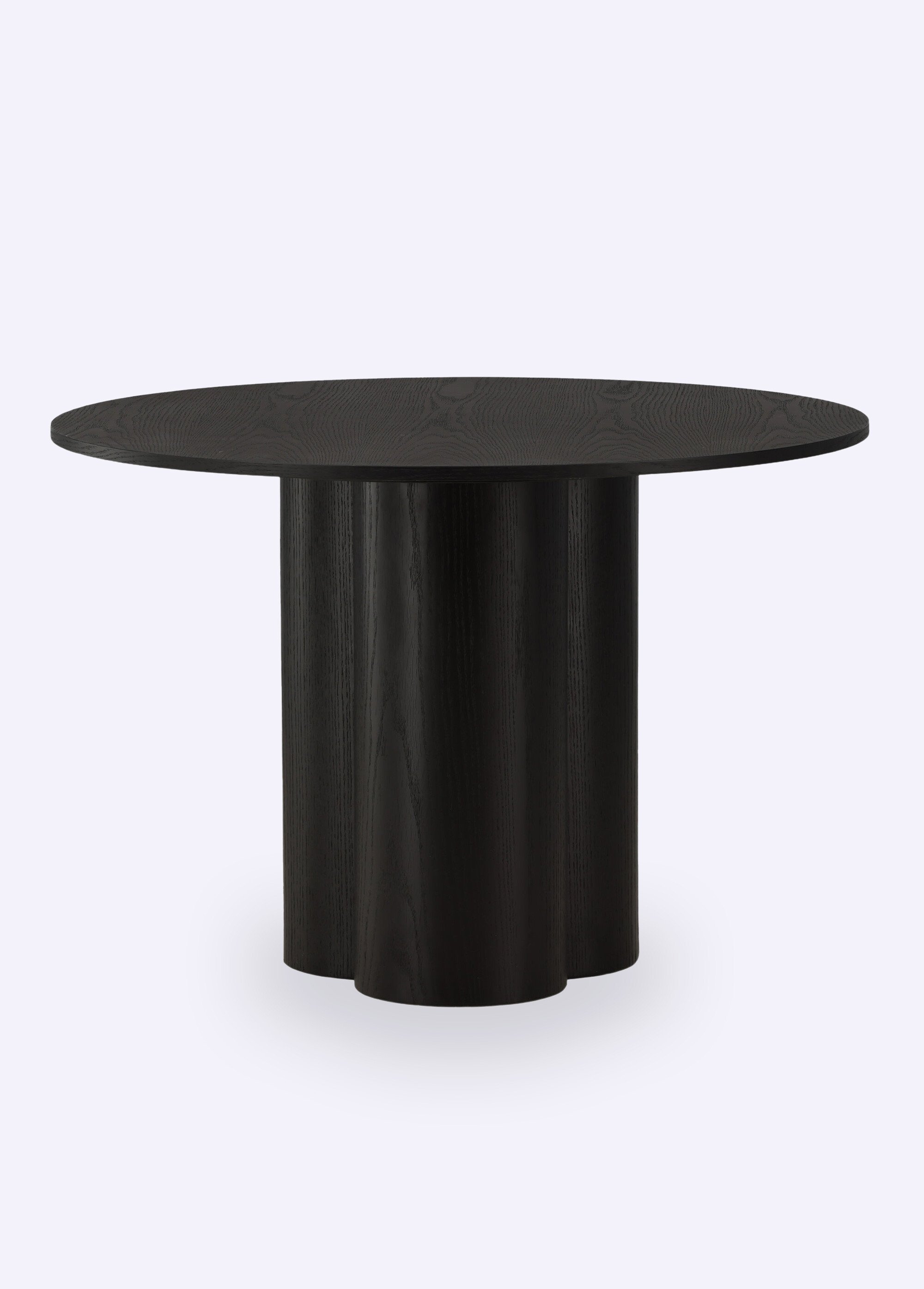 Table à manger bois foncé pied fantaisie NOIR VEN-19996-428 FA1