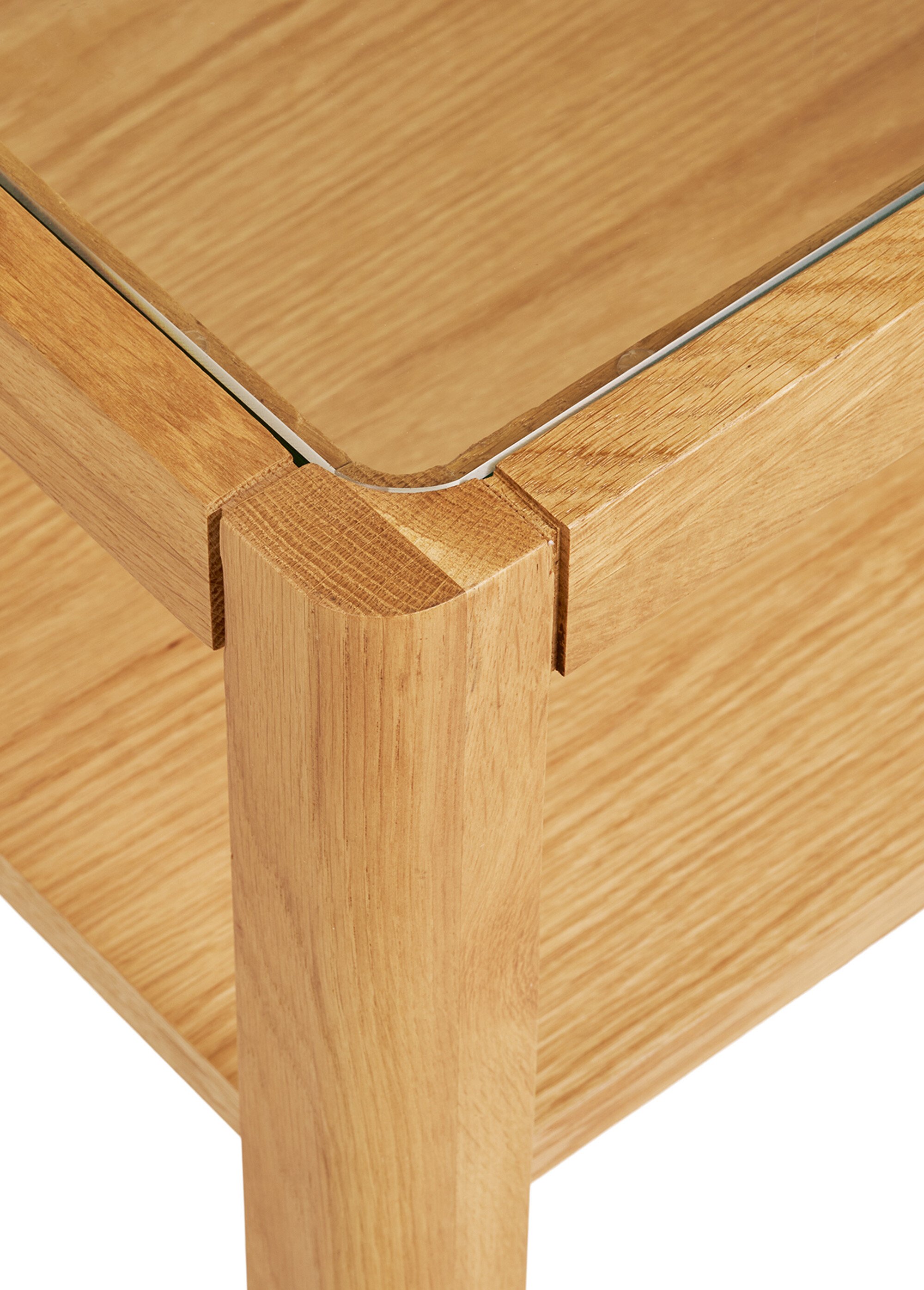 Table d'appoint chêne plaqué LOURMARIN BEIGE HN-2151505 DE2