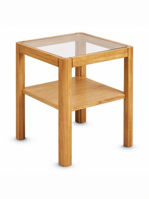 Table d'appoint chêne plaqué LOURMARIN BEIGE HN-2151505 FA1