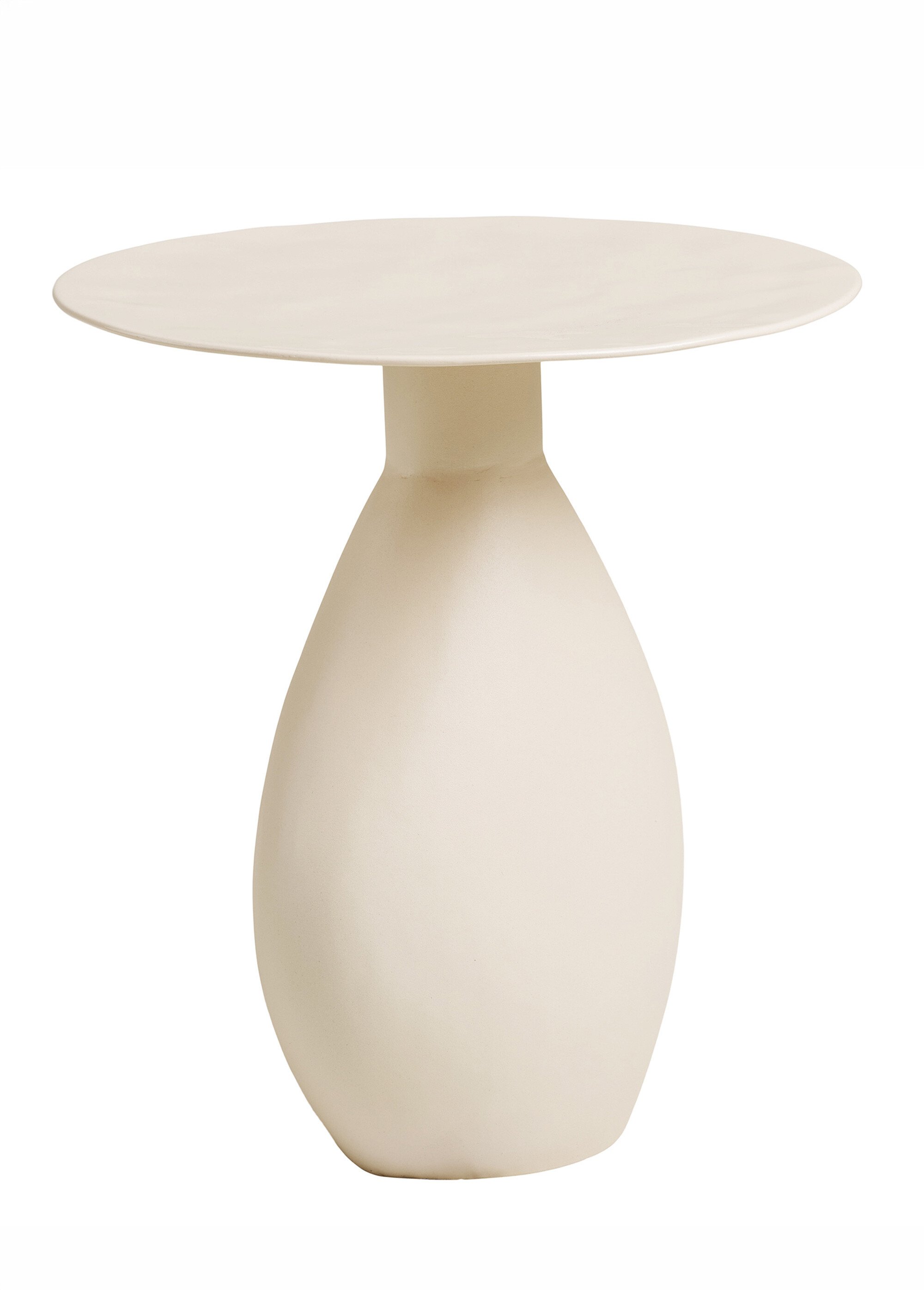 Table d'appoint émaillée haut. 40cm CALAIS BLANC CASSE HN-2151501 DE1