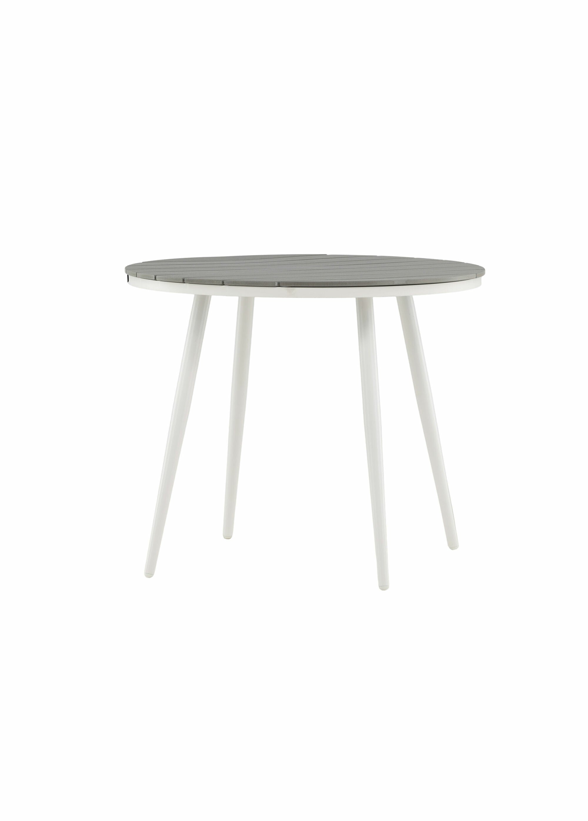 Table de jardin alu et érable, diam 90cm