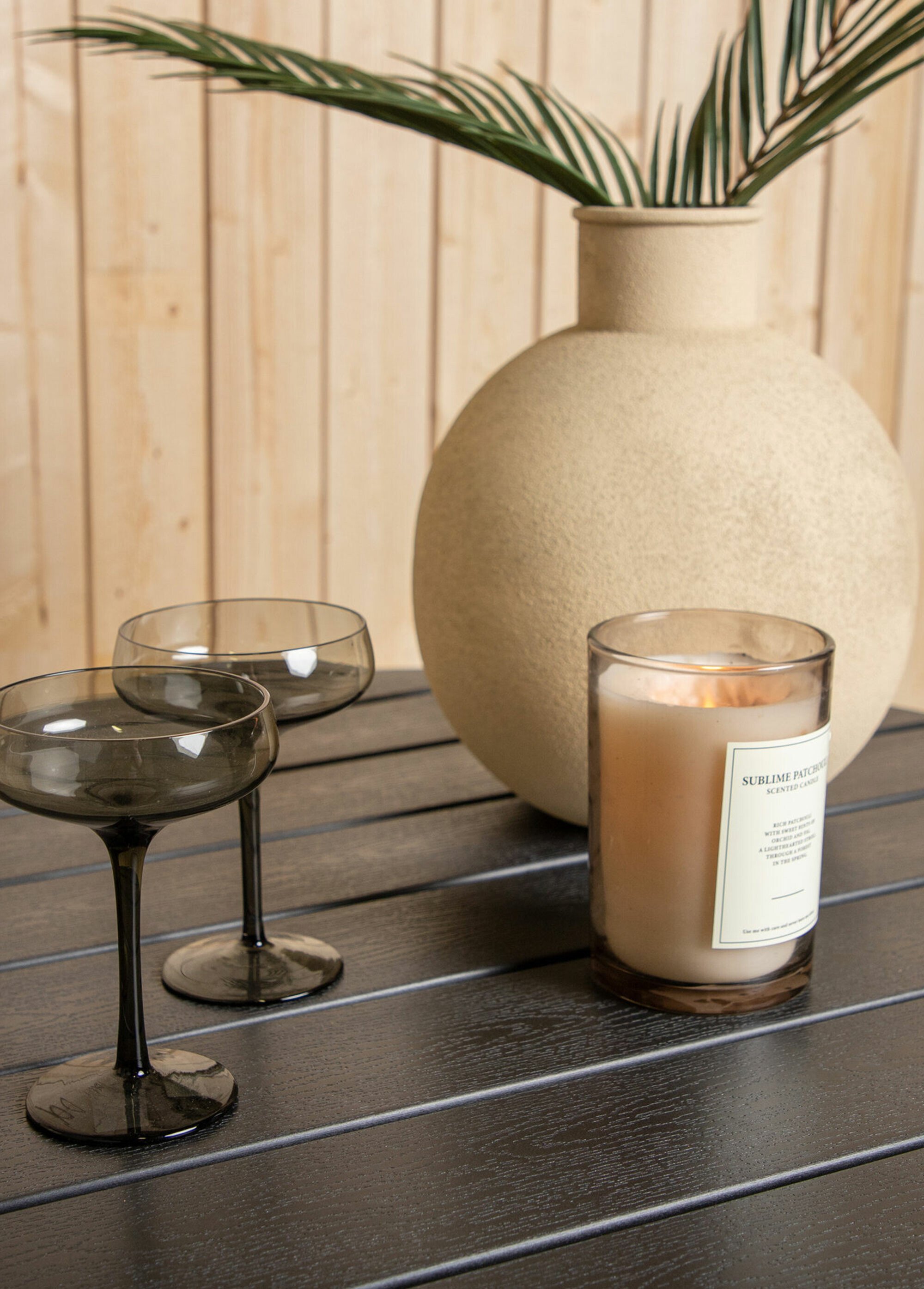 Table de jardin alu et érable, diam 90cm NOIR VEN-2079-400 DE1