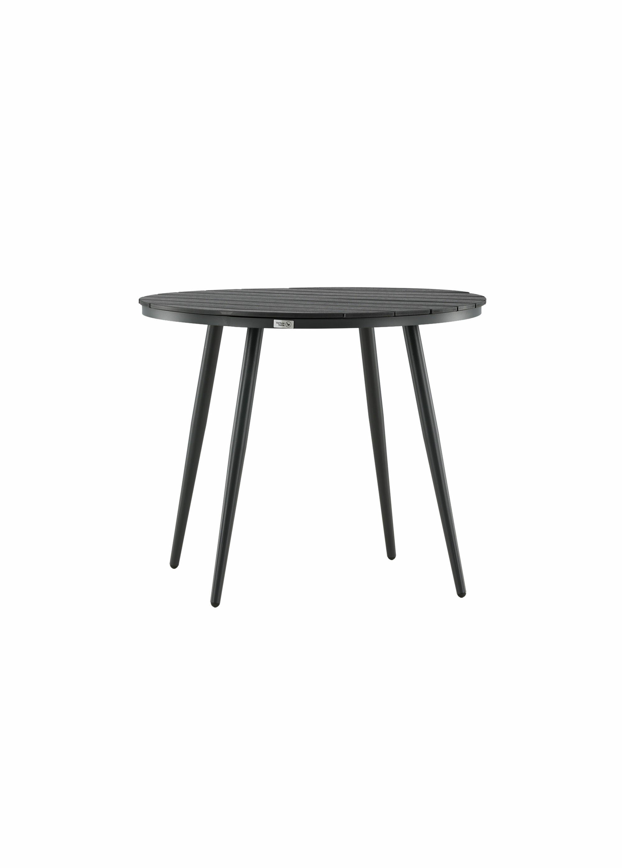 Table de jardin alu et érable, diam 90cm