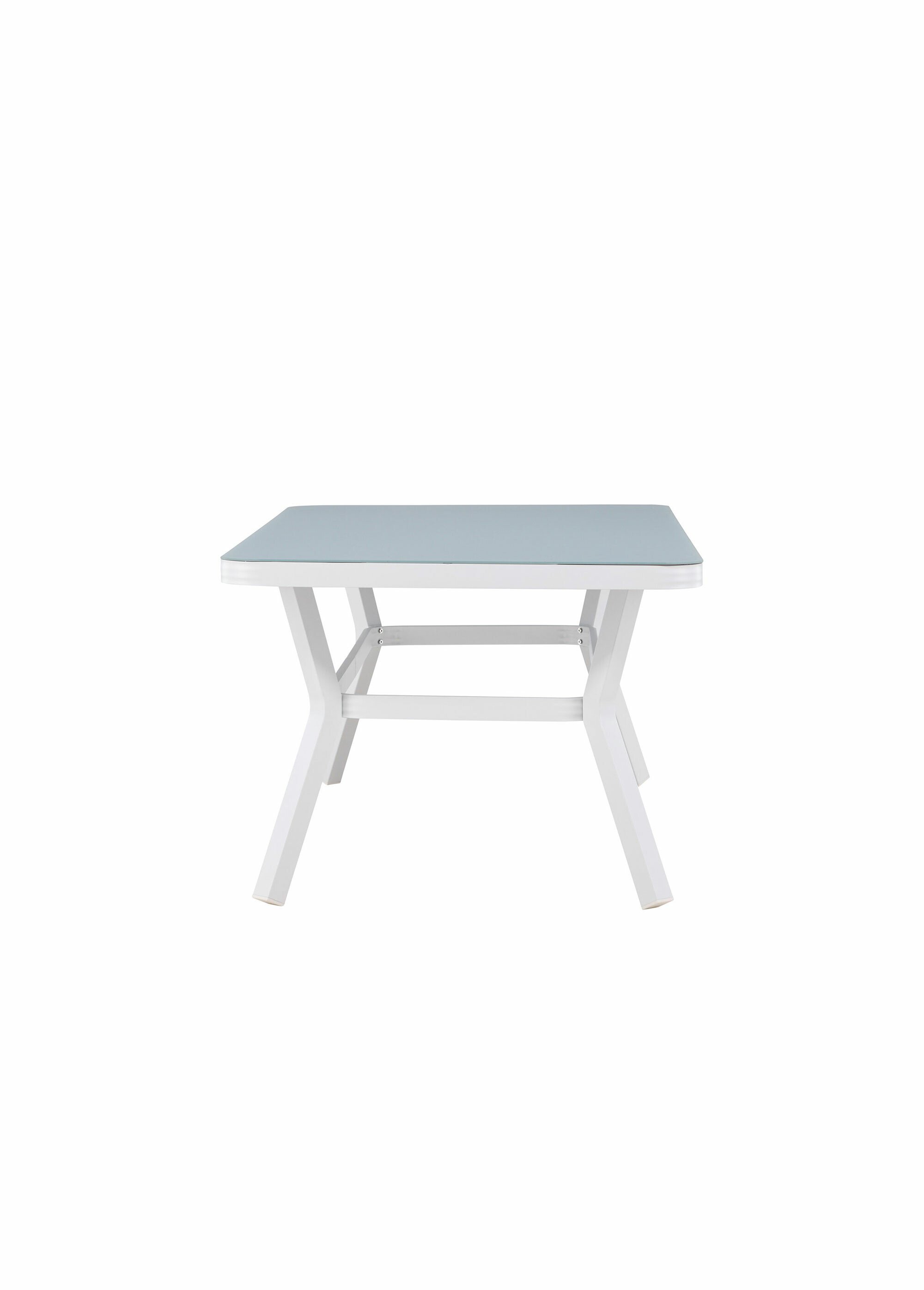 Table de jardin verre et alu, 6 pers