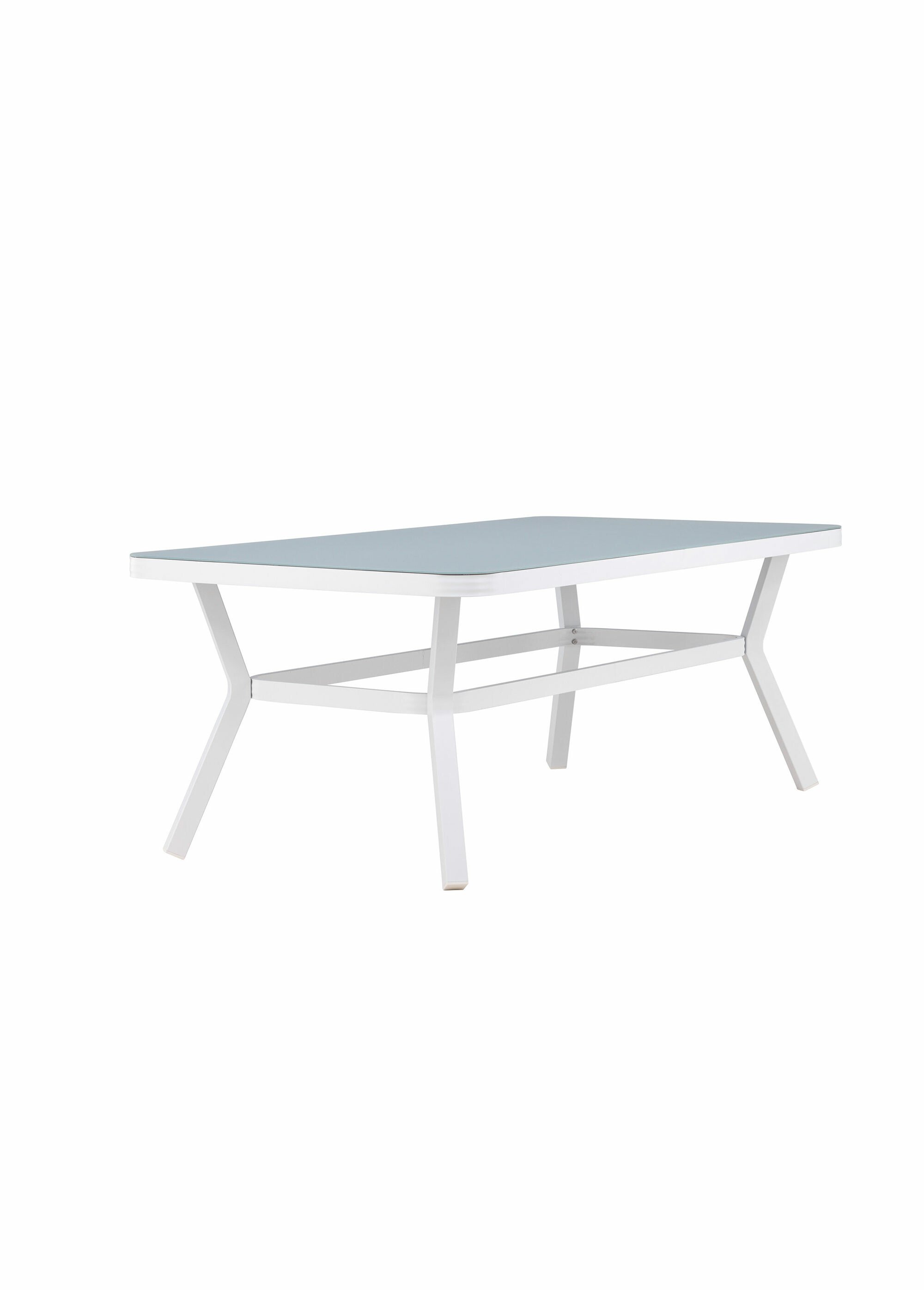 Table de jardin verre et alu, 6 pers