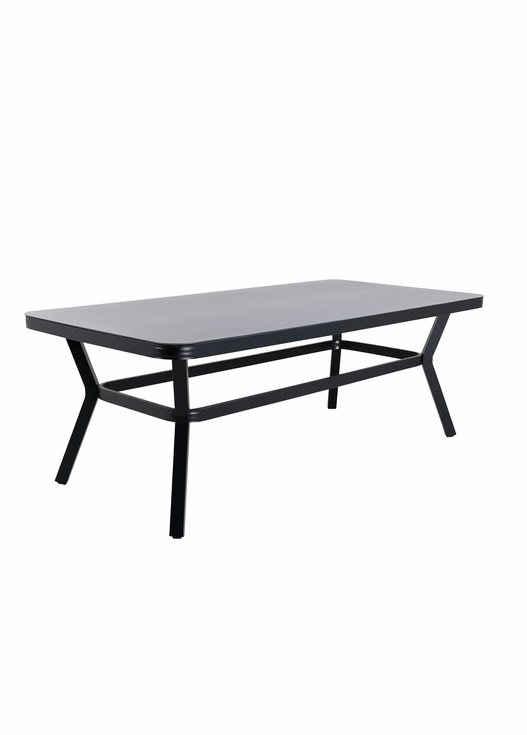 Table de jardin verre et alu, 6 pers