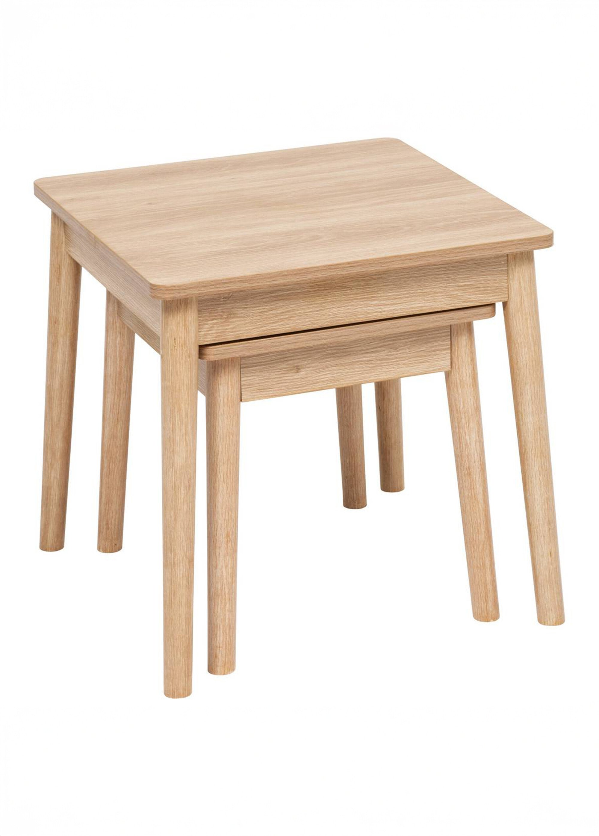 Tables gigognes rectangle, décor bois BEIGE JJA-193660 DE1
