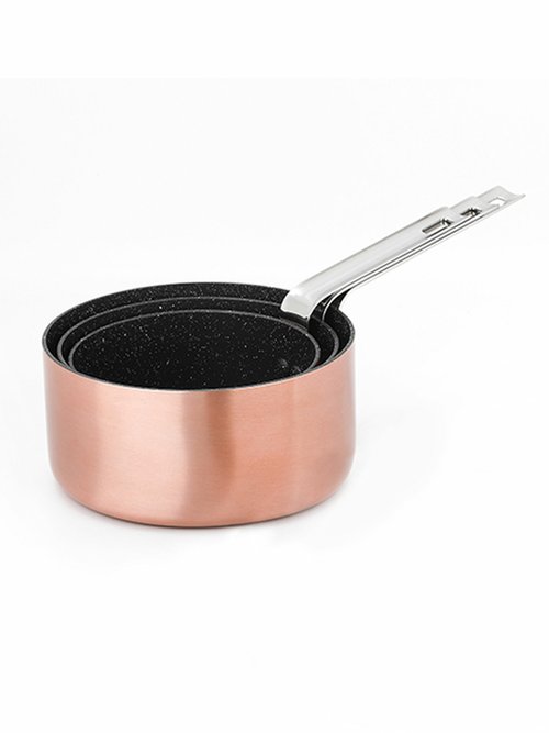 3 casseroles empilables alu 16/18/20cm Astuce Orange 9050075 FA2