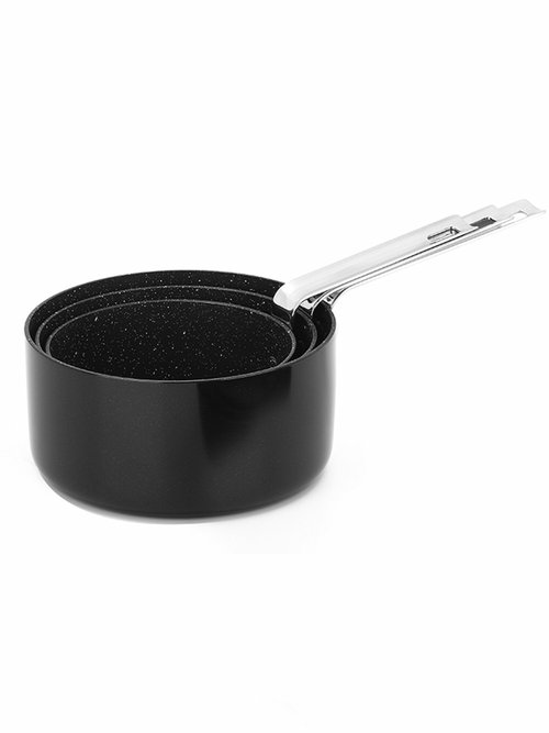 3 casseroles empilables alu 16/18/20cm Astuce, foncé Noir 9050070 FA2