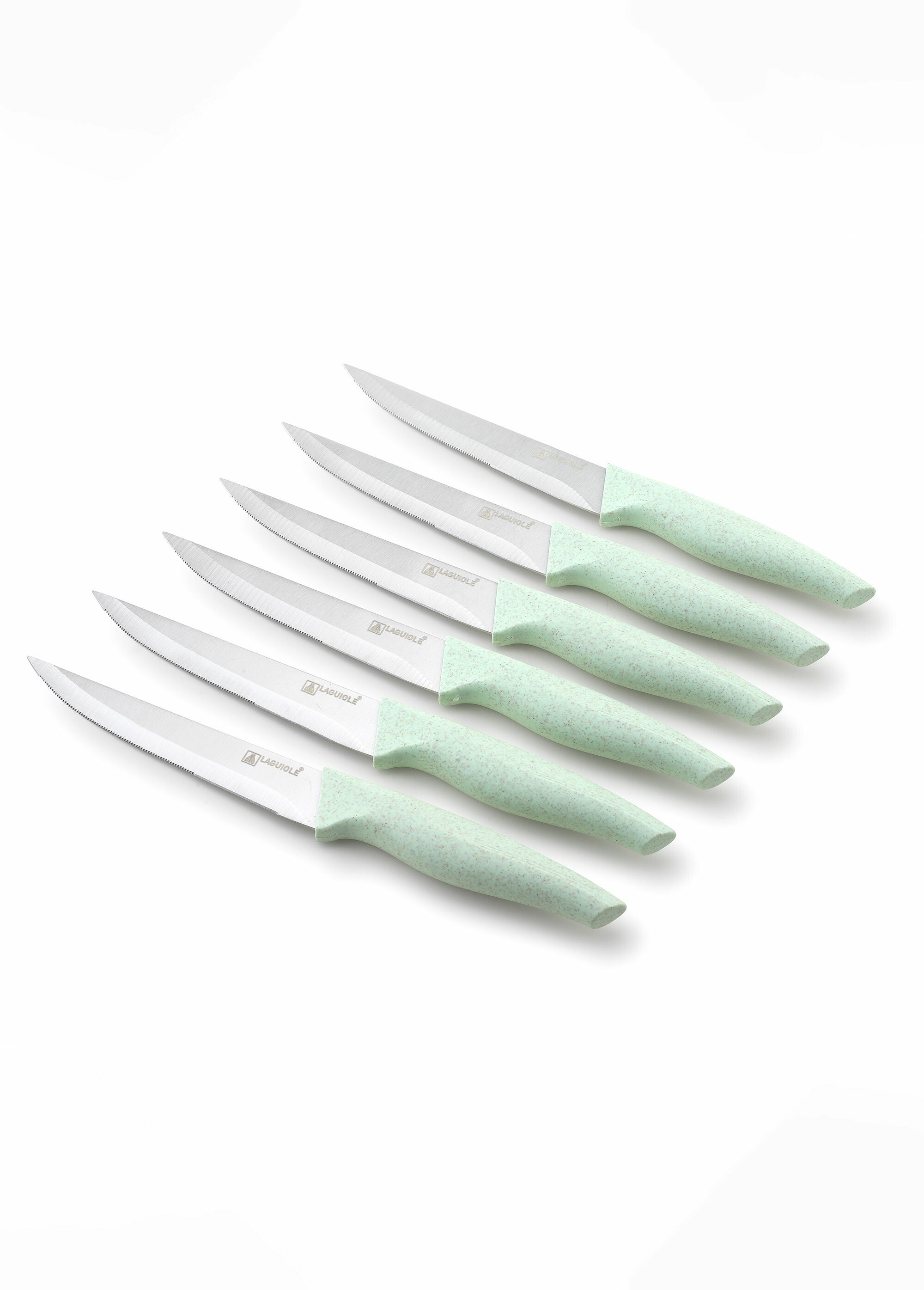 6 couteaux à steak lame acier 23,5cm Wheat