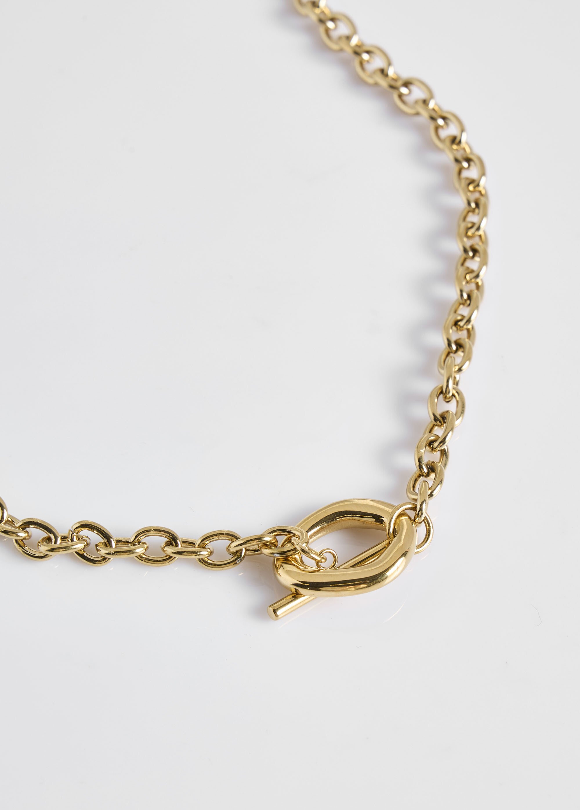 Collier maille forçat, acier inoxydable Doré L08-568 DE2