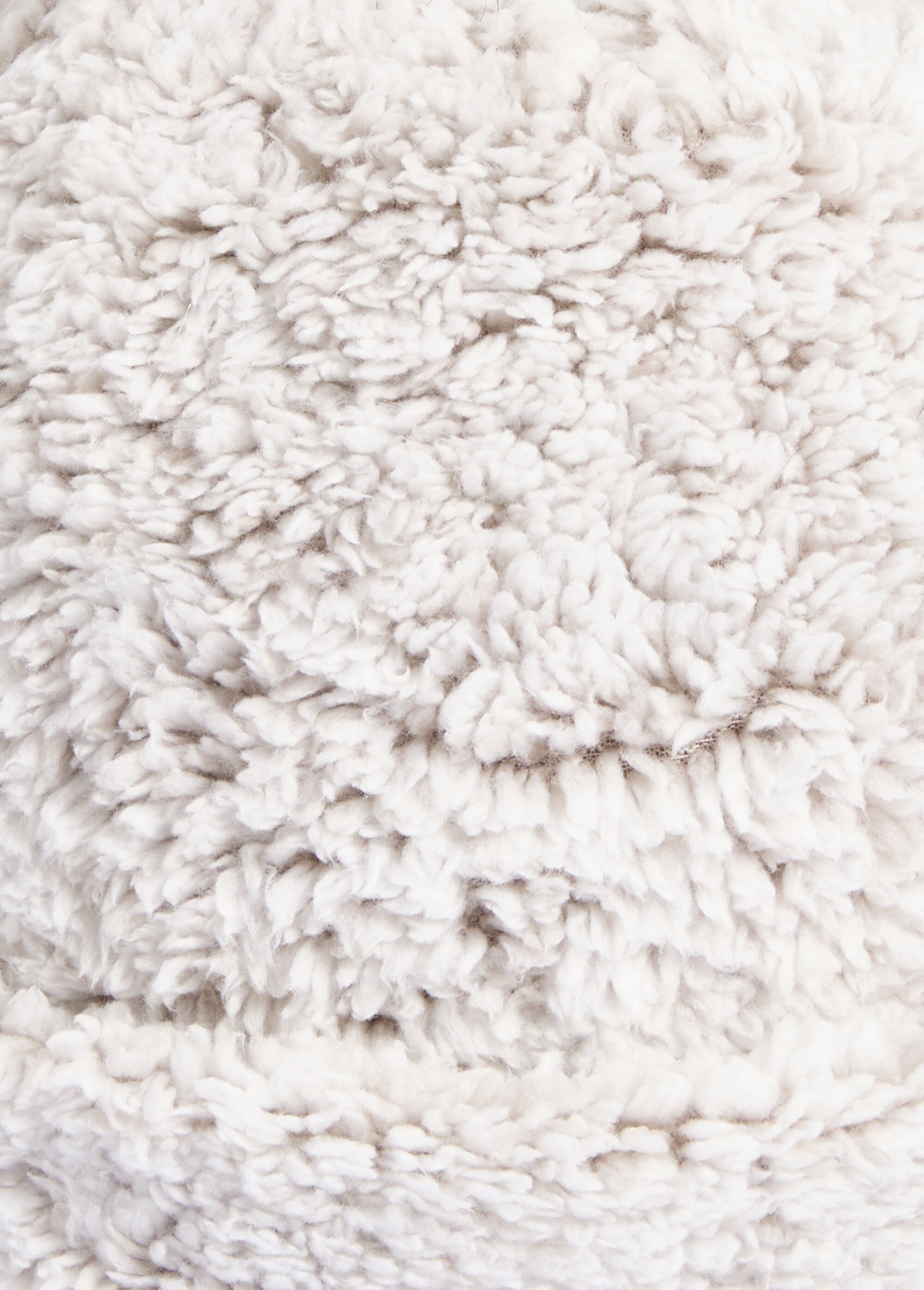Bonnet polaire façon sherpa, avec pompon Femme Beige NES180LSHW2502 DE1
