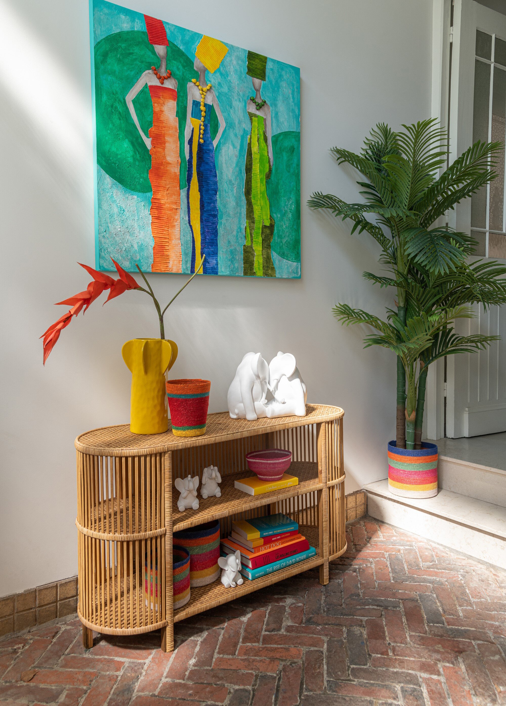 Buffet ajouré tressé, bambou et rotin BEIGE JP-46372 SI1