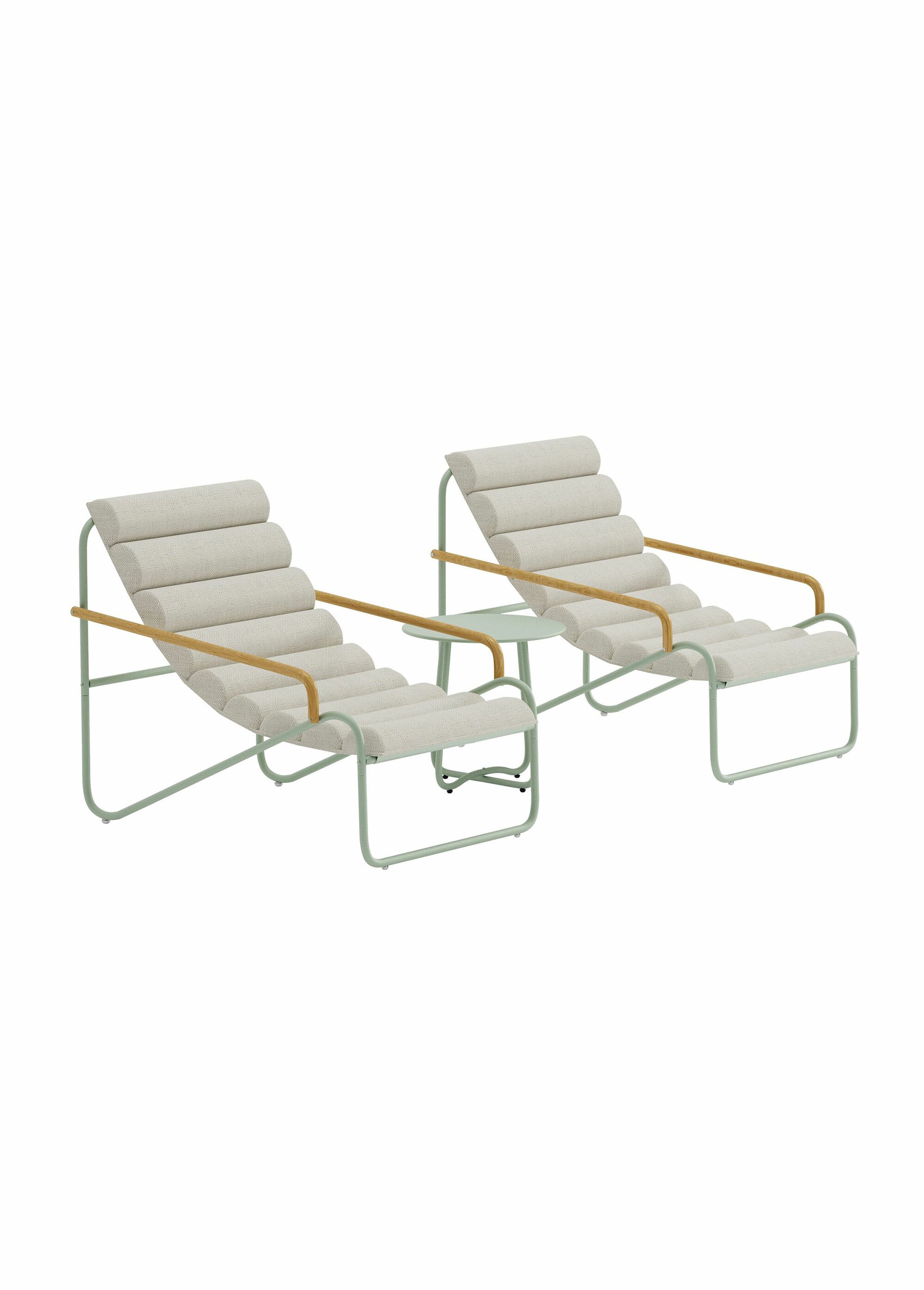 Chaises longues design + Table basse