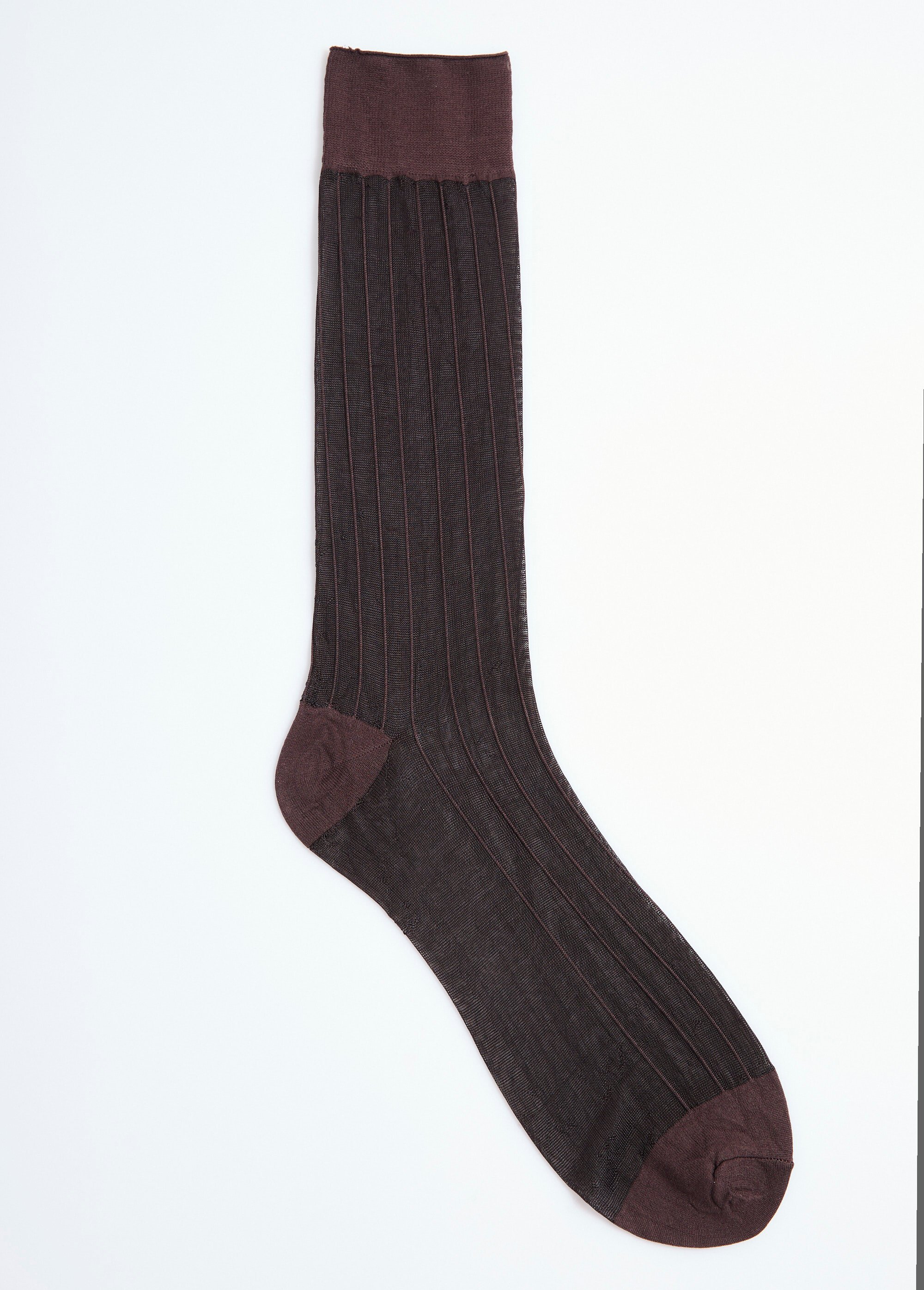 Chaussettes voile à côtes