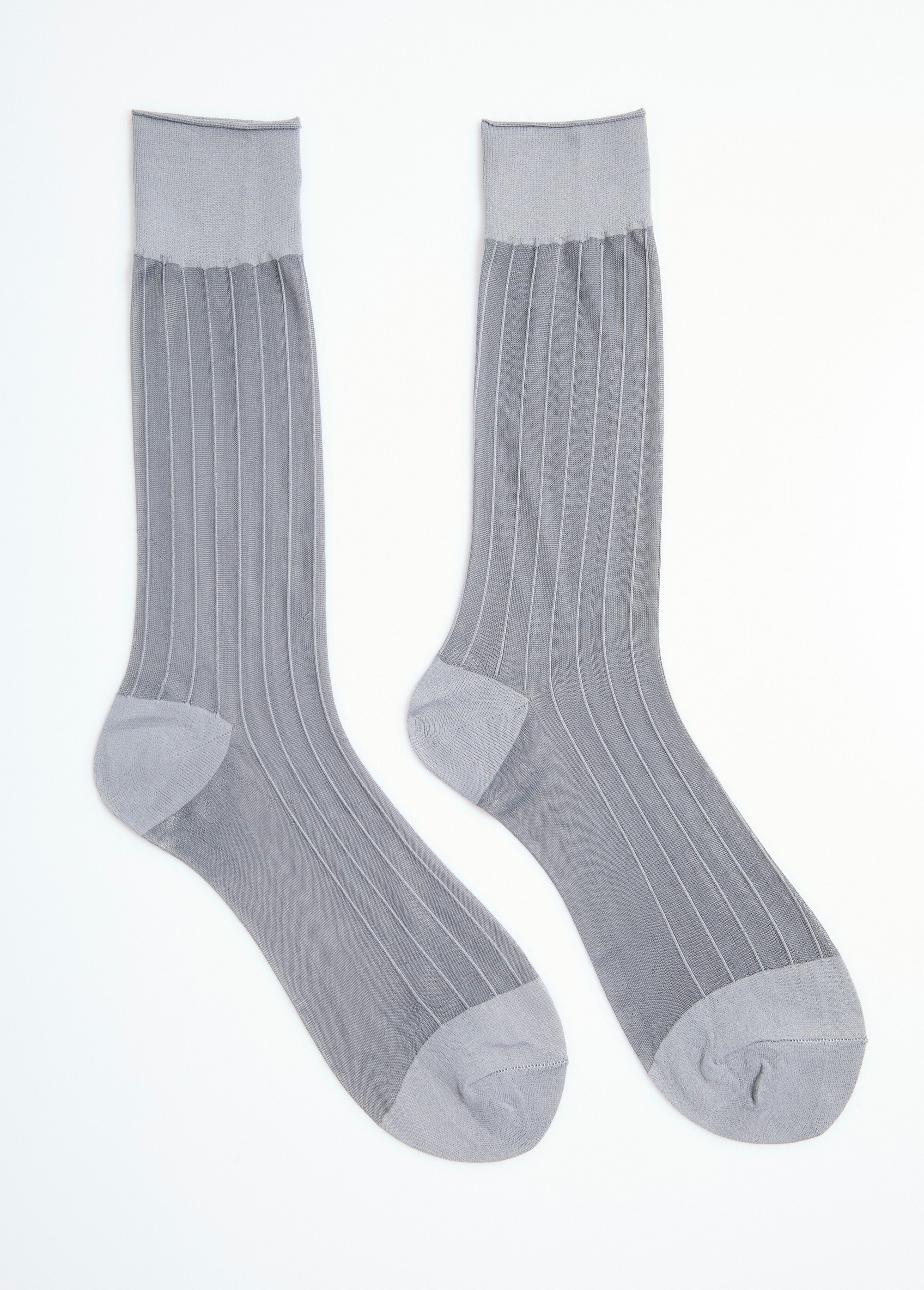 Chaussettes voile à côtes