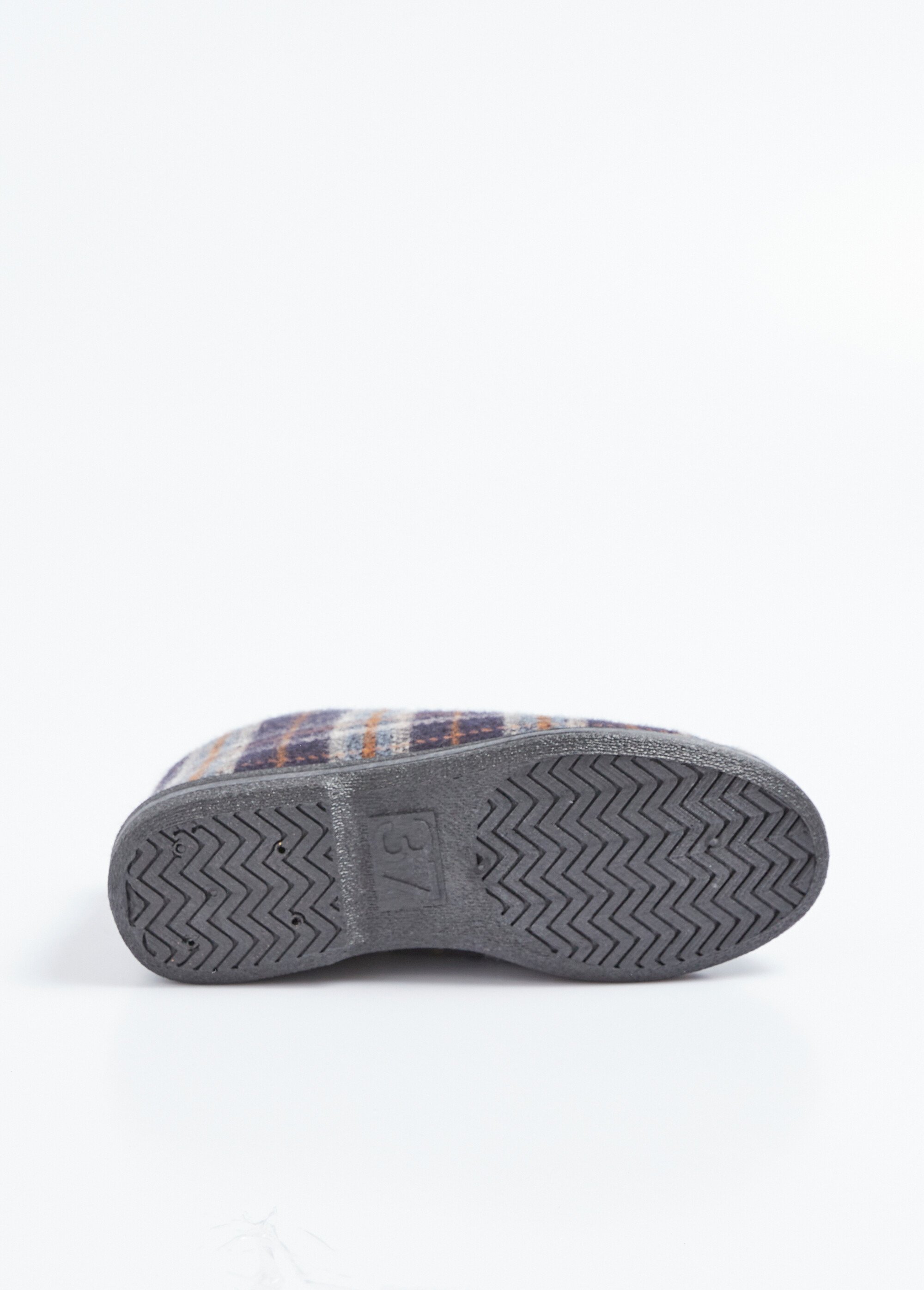 Chaussons montants zippés fourrés largeur confort écossais Femme Bleu OMONVILLE UN1