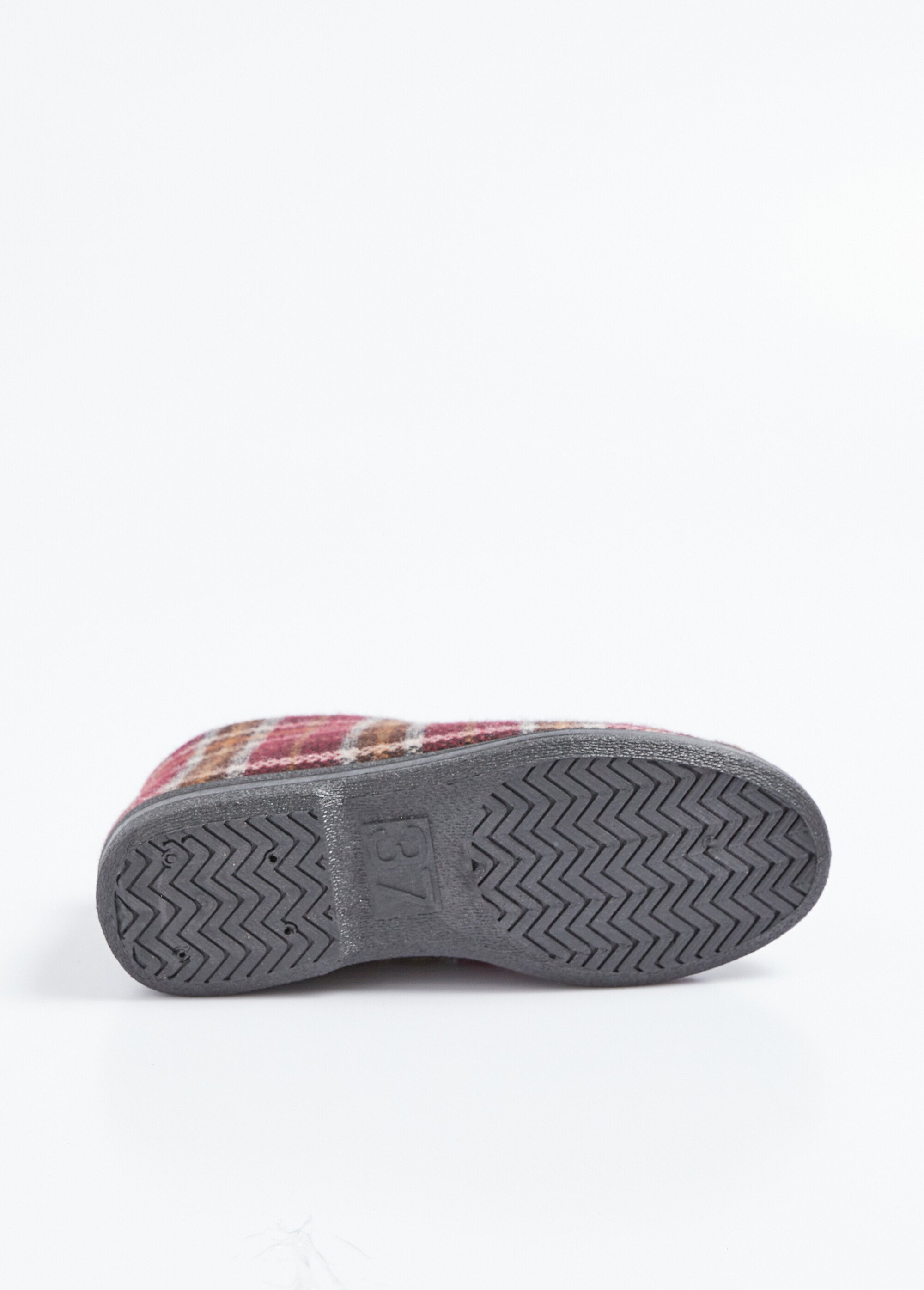 Chaussons montants zippés fourrés largeur confort écossais Femme Rouge OMONVILLE UN1