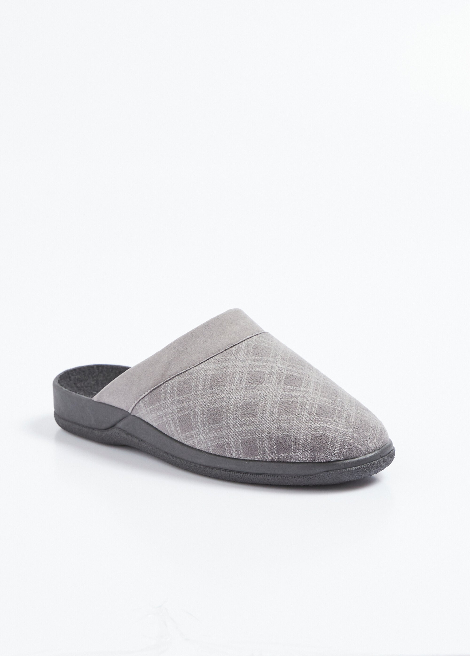 Chaussons mules compensées mixtes largeur confort Femme Gris ONZE FA1
